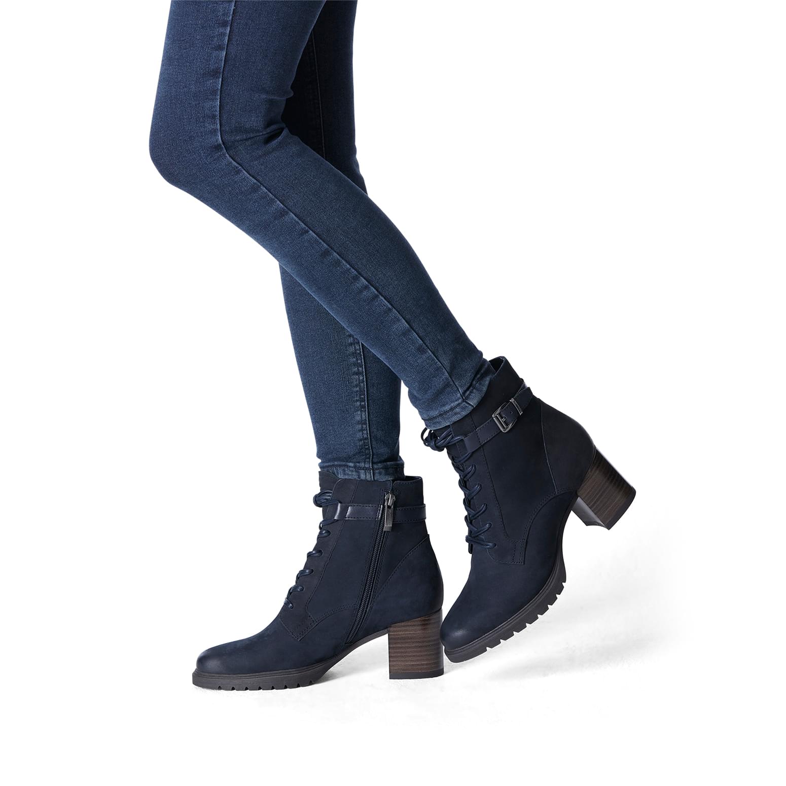 Tamaris Jilly Ankle Boots 1-25106-41 in Navy
