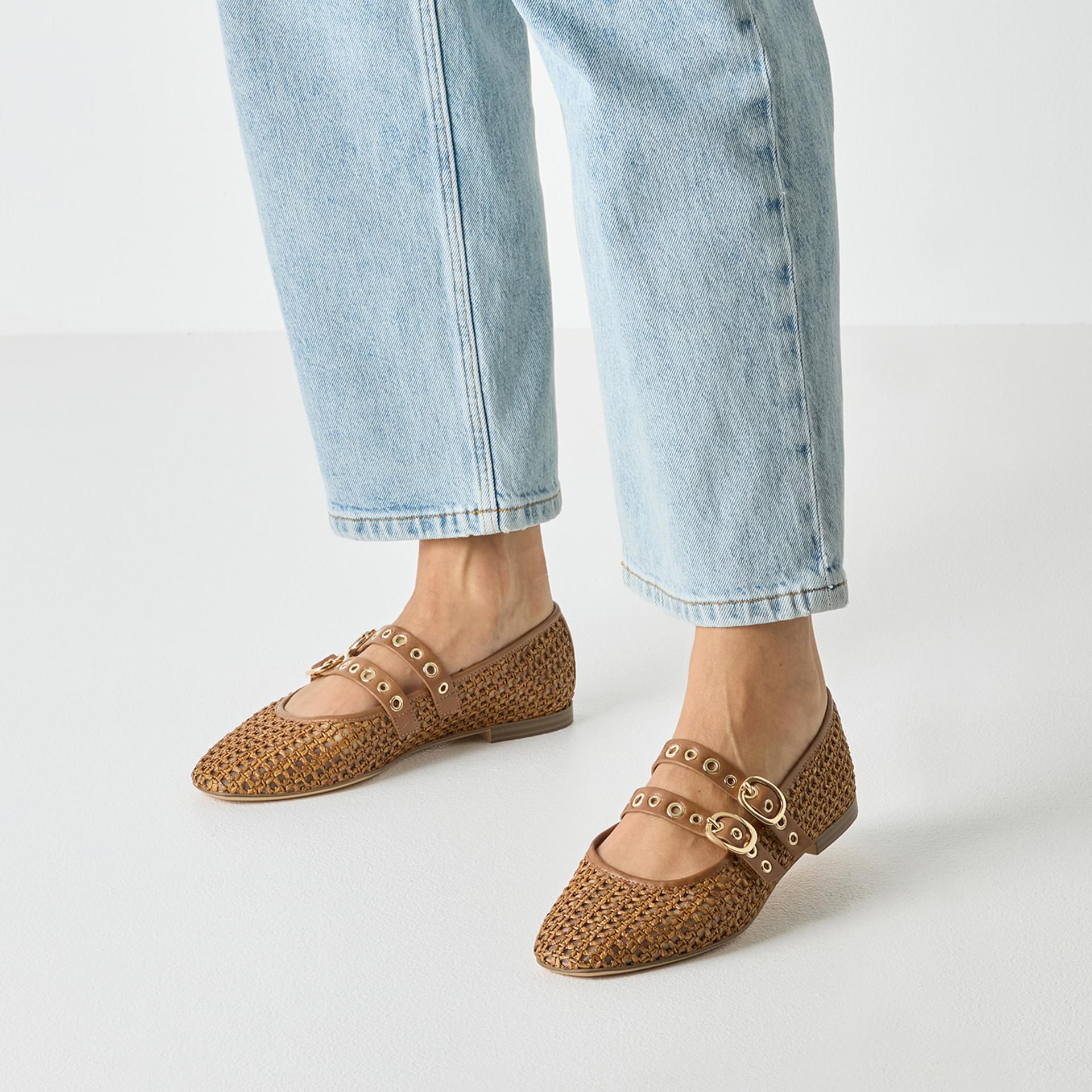 Tamaris Lorita Ballerinas 1-22144-46 in Cognac