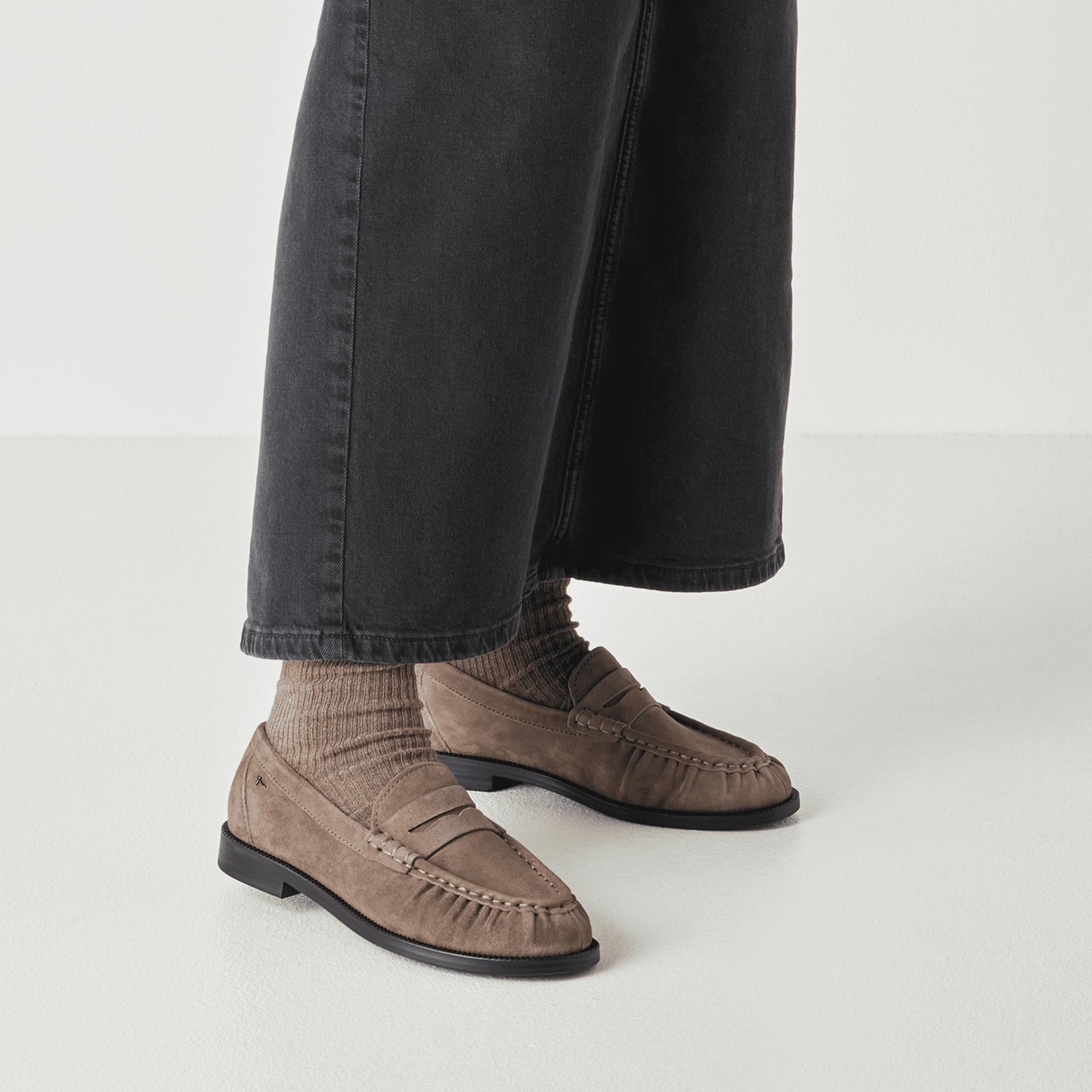 Tamaris Ludmila Loafers leather in Taupe (SKU 1-24251-47--341)