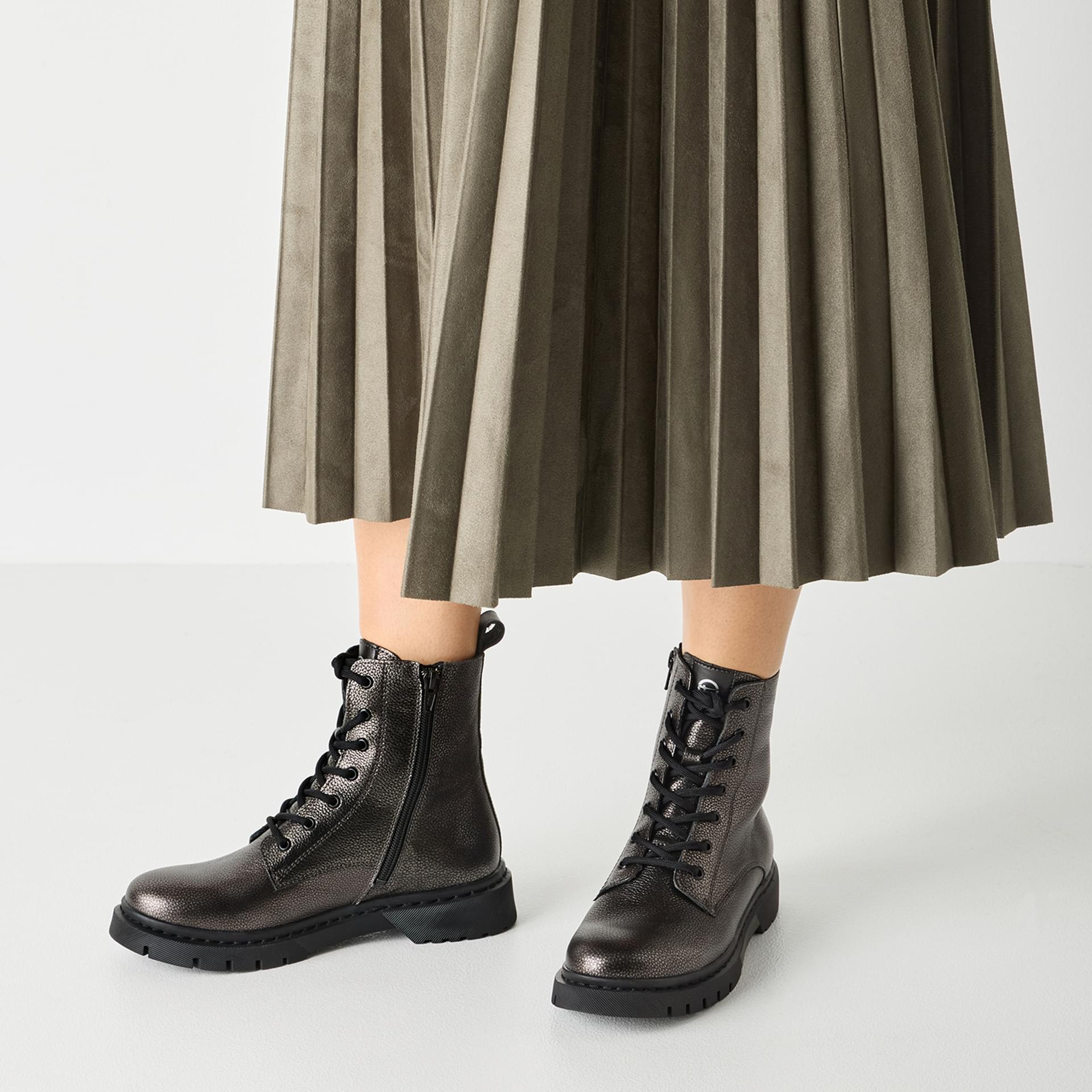 Tamaris Marisole Bottines cuir in Pewter (SKU 1-25054-41--915)