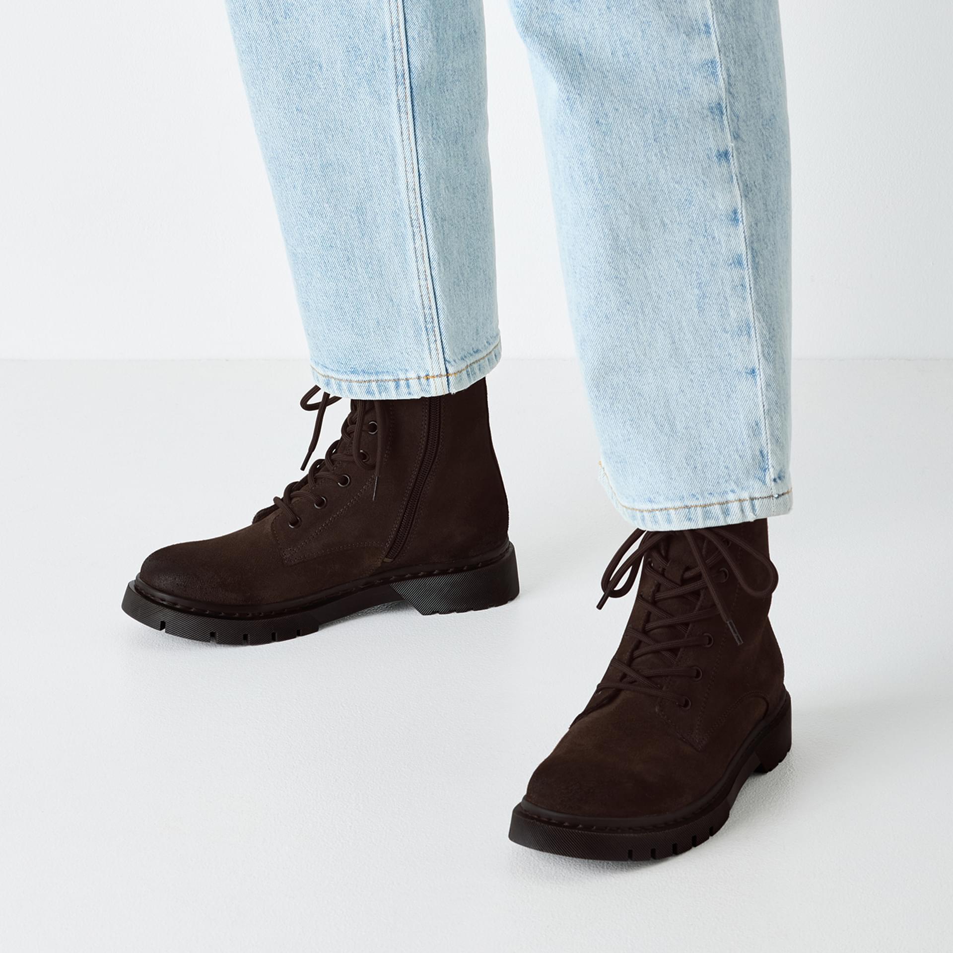 Tamaris Marisole Bottines cuir in Mocca Suede (SKU 1-25269-41--347)