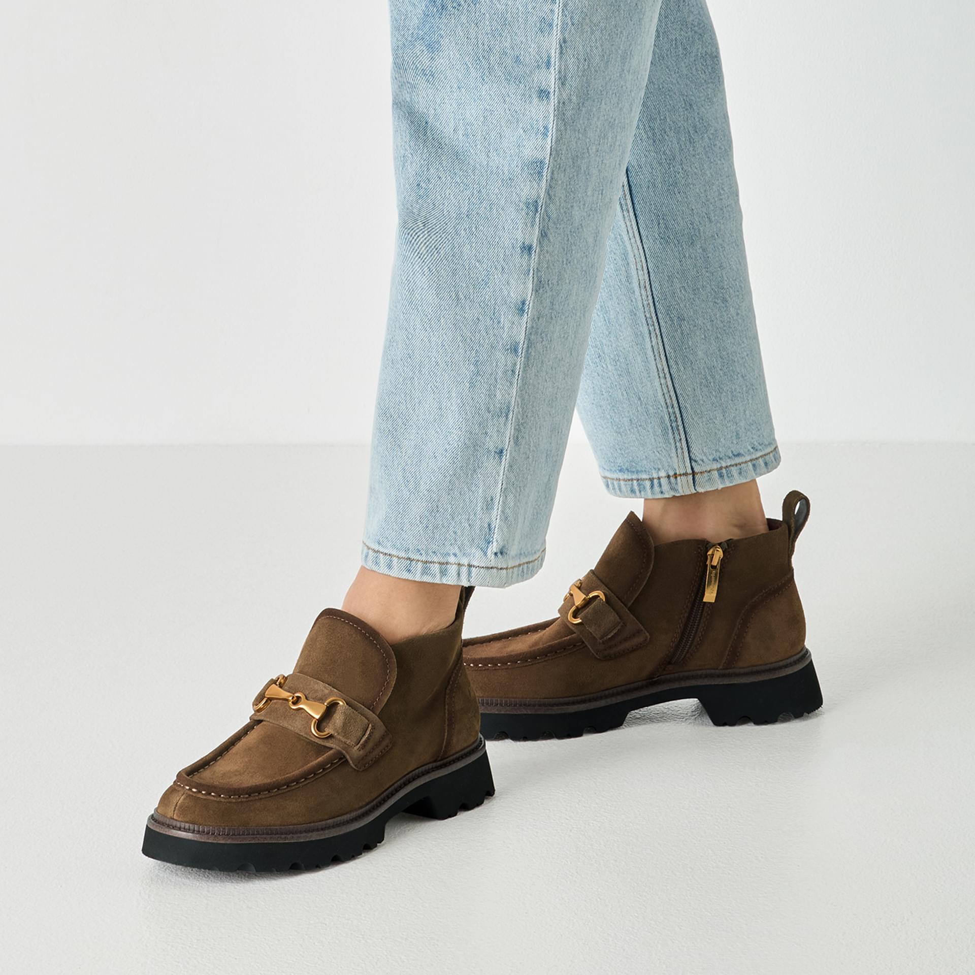 Tamaris Melvaria Enkellaarsjes leer in Camel (SKU 1-25451-47--310)