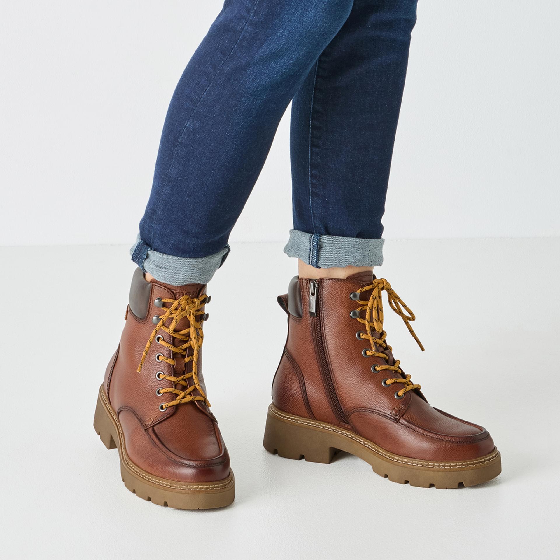 Tamaris Novana Enkellaarsjes 1-26903-45 in Cognac