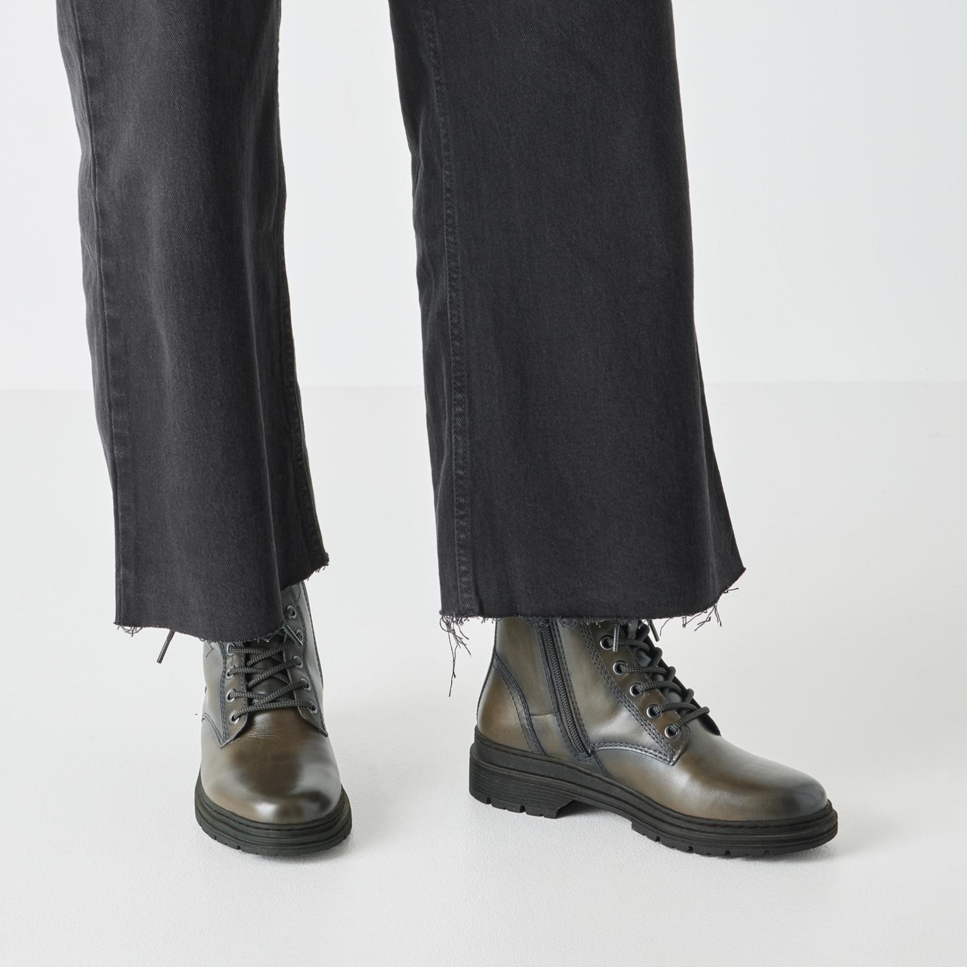 Tamaris Rixi Ankle Boots in Olive (SKU 1-25230-41--7A2)