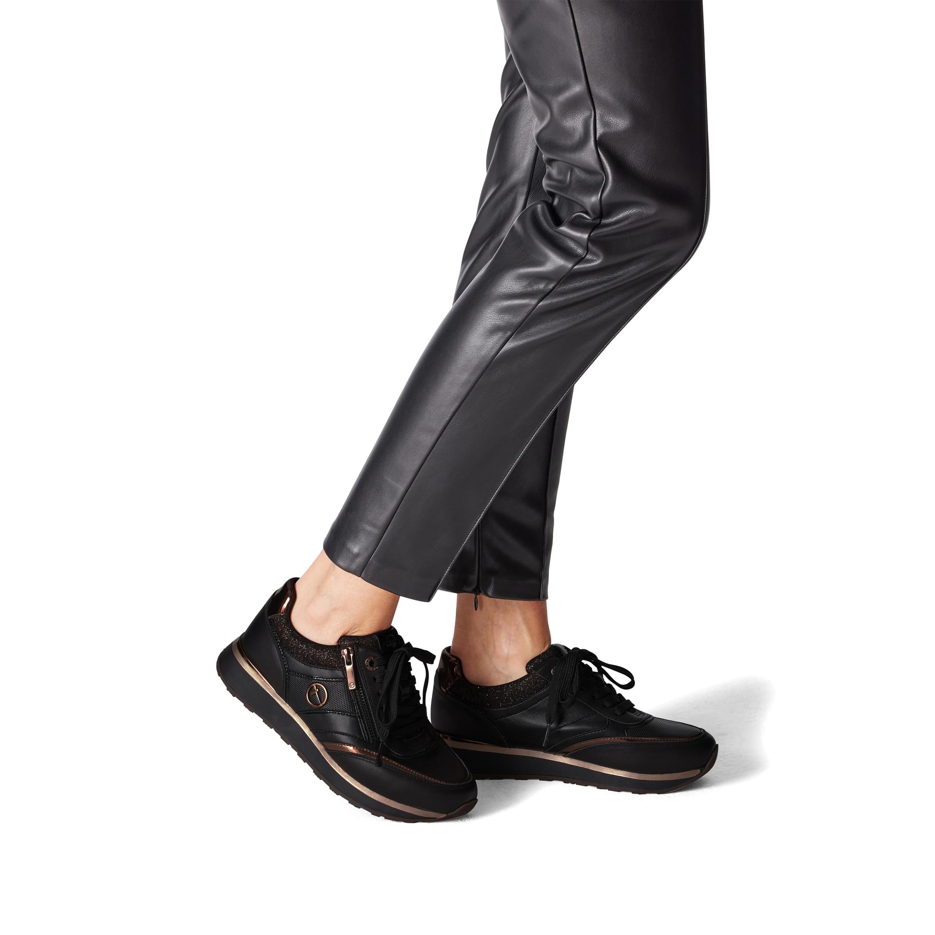 Tamaris Taja Sneakers 1-23726-43 in Black/Copper