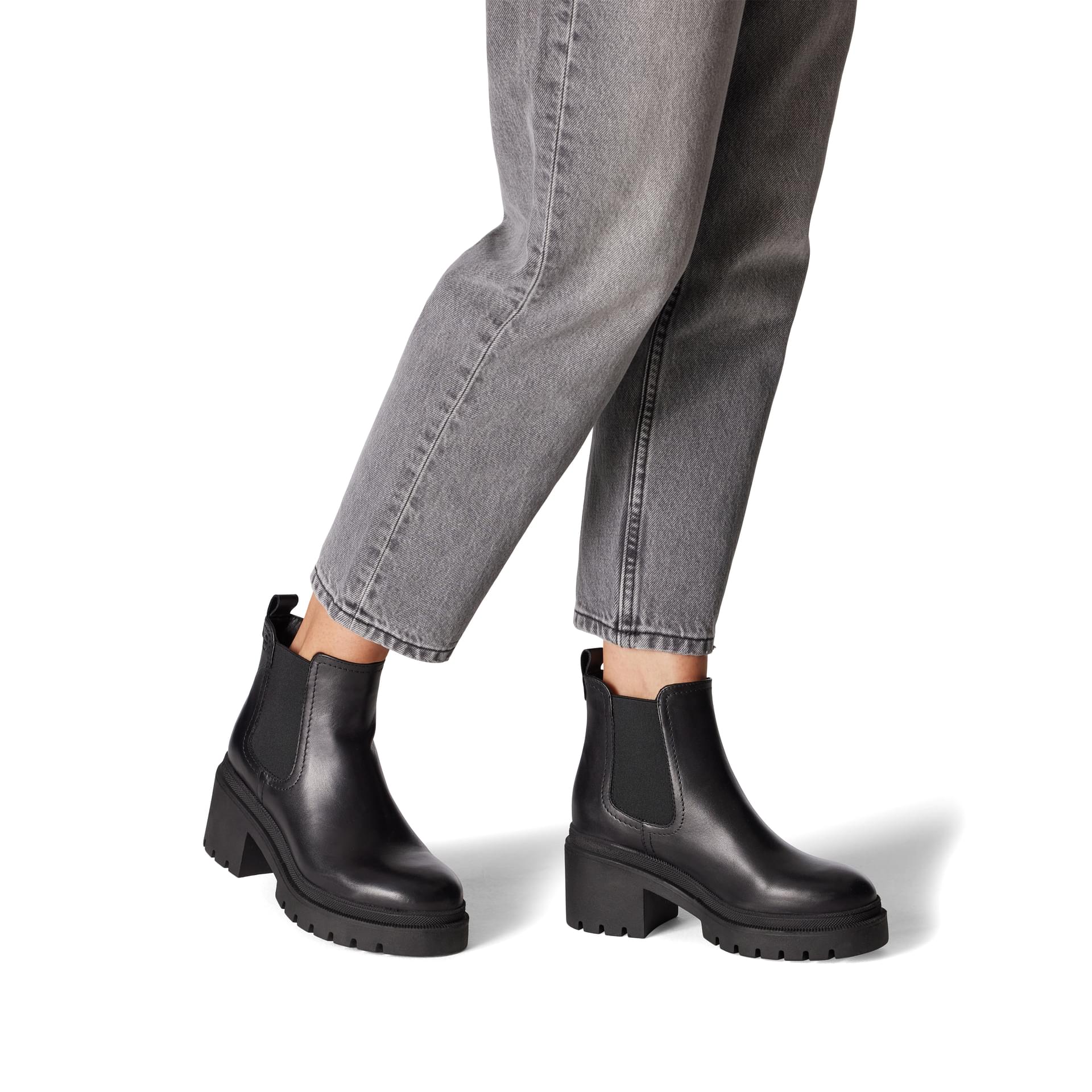 Tamaris Telsa Chelsea Boots 1-25459-41 in Black Leather