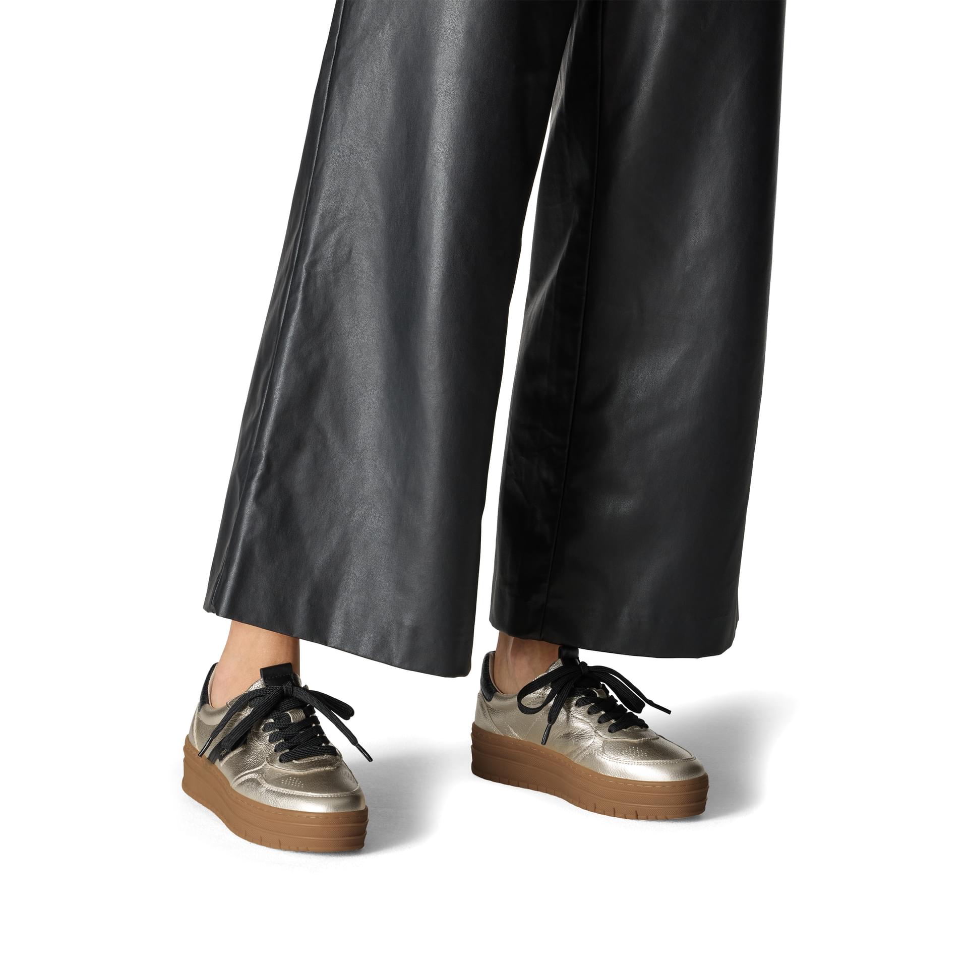 Tamaris Triple Sneakers 1-23773-43 in Lt.Gold Comb