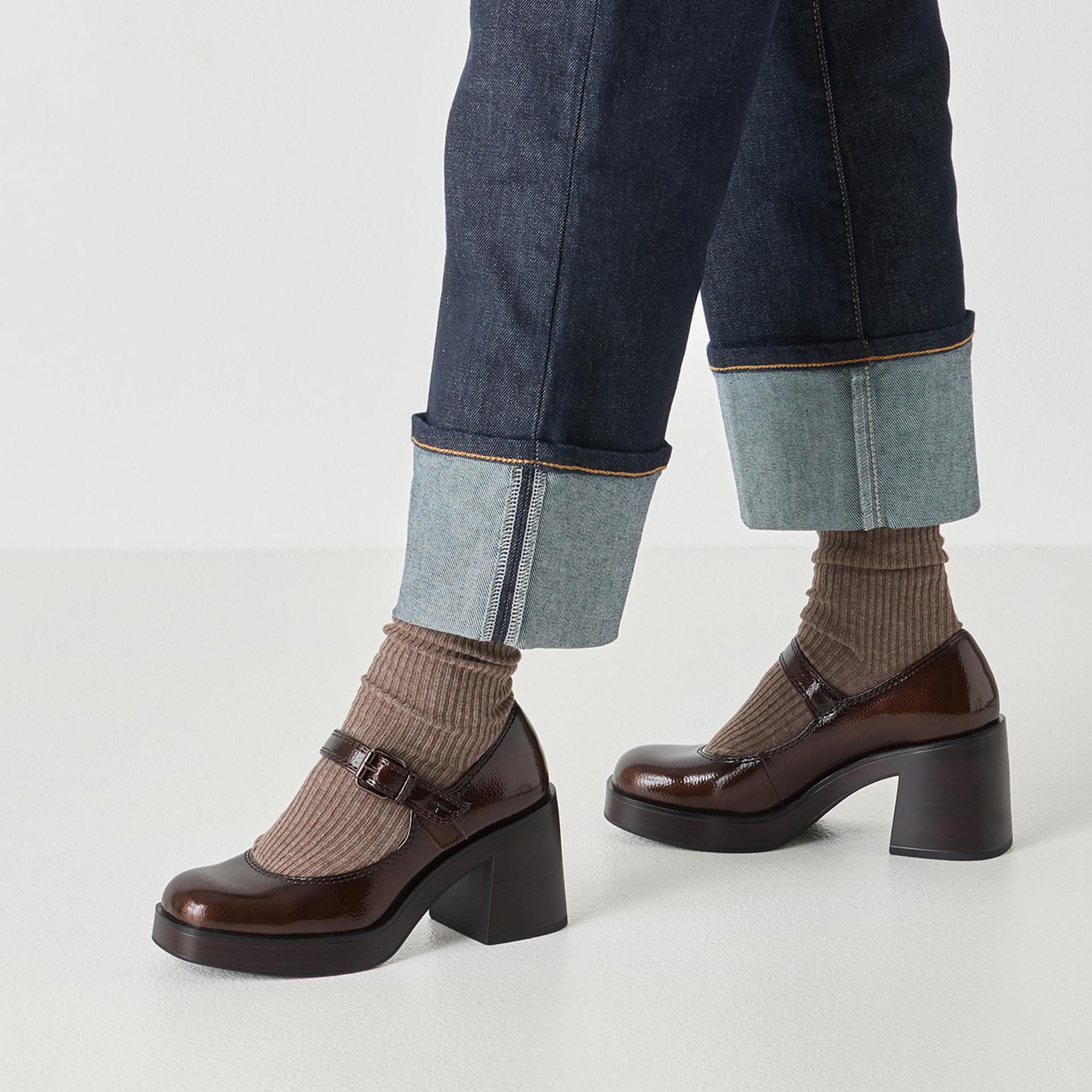 Tamaris Vicenza Heels in Brown Patent (SKU 1-22409-45--359)