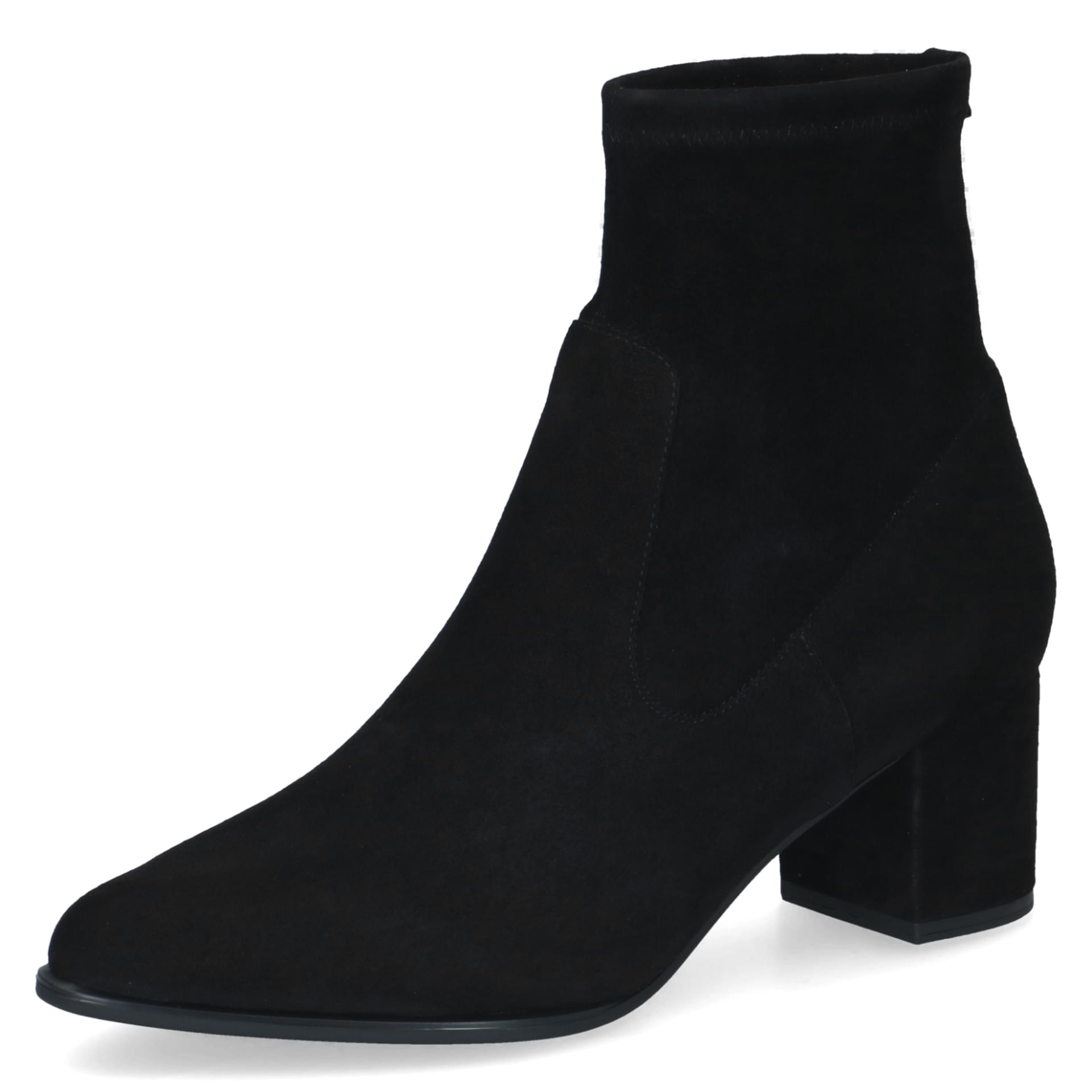 Peter Kaiser Aurora Laarzen in Black Stretch, driekwartaanzicht (SKU 9-75320-45--044)