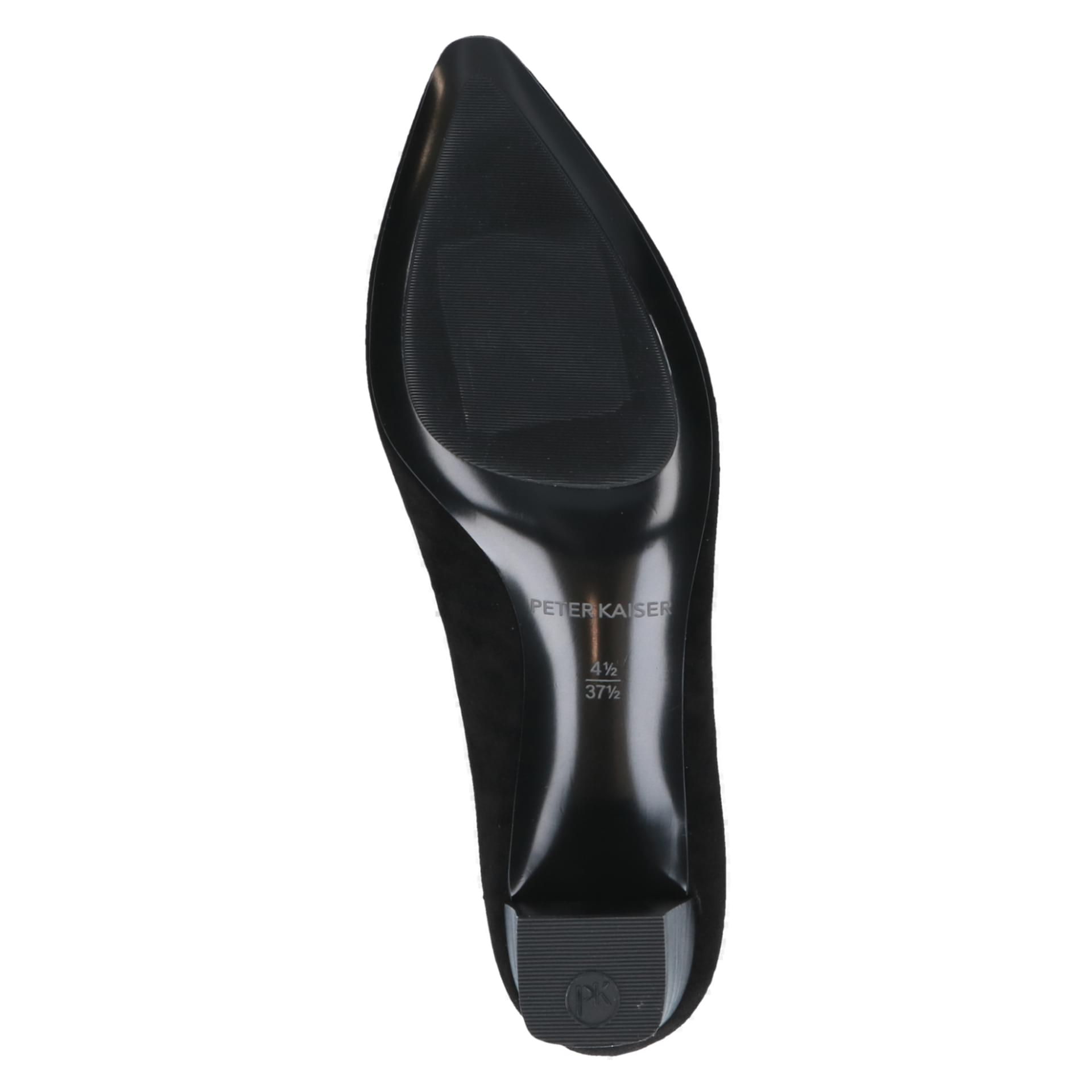 Peter Kaiser Genova Hakken in Black Suede, zool (SKU 9-72344-44--004)