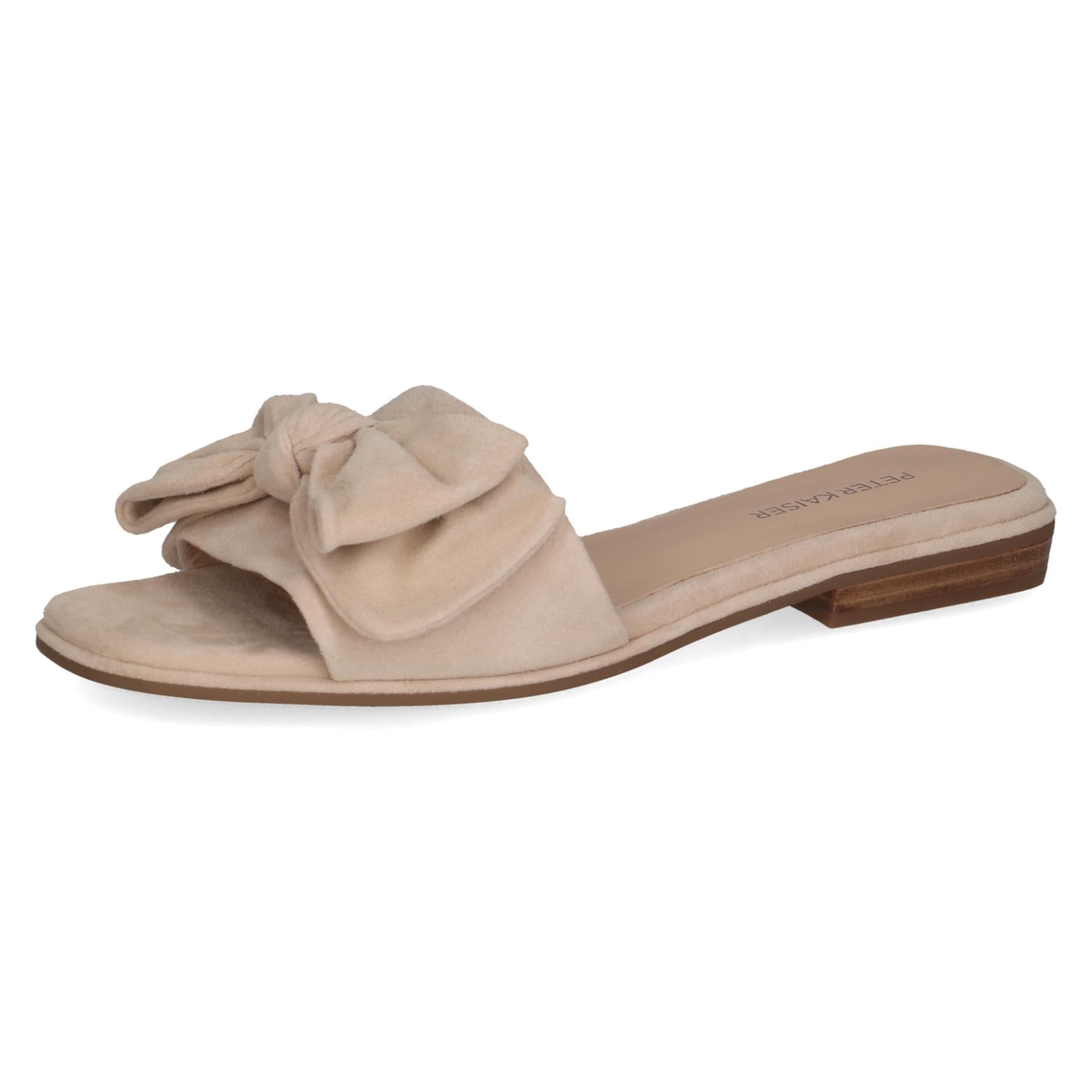 Peter Kaiser Malaga in Sand Suede, vue trois-quarts (SKU 9-77104-46--318)