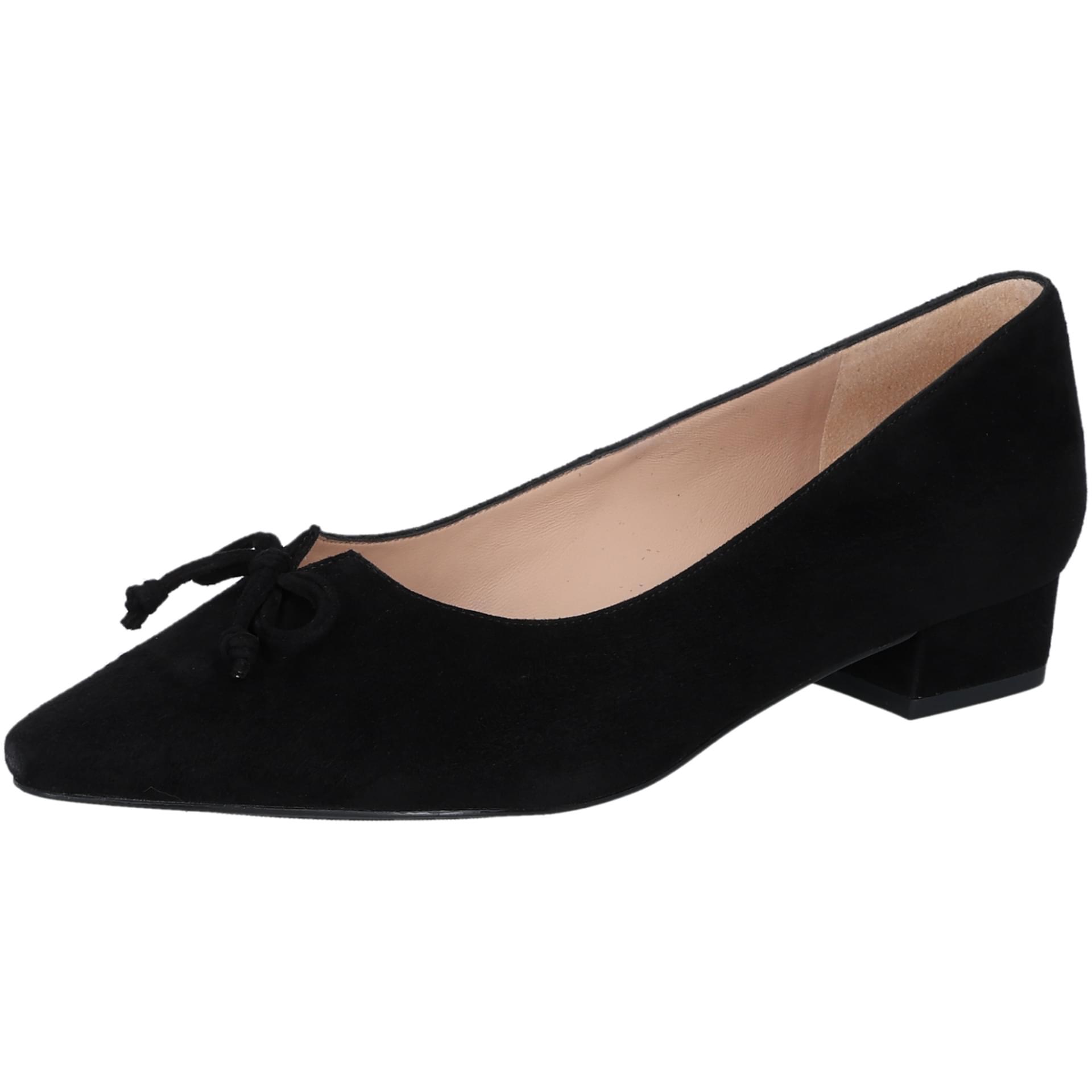 Peter Kaiser Napoli in Black Suede, driekwartaanzicht (SKU 9-72241-44--004)