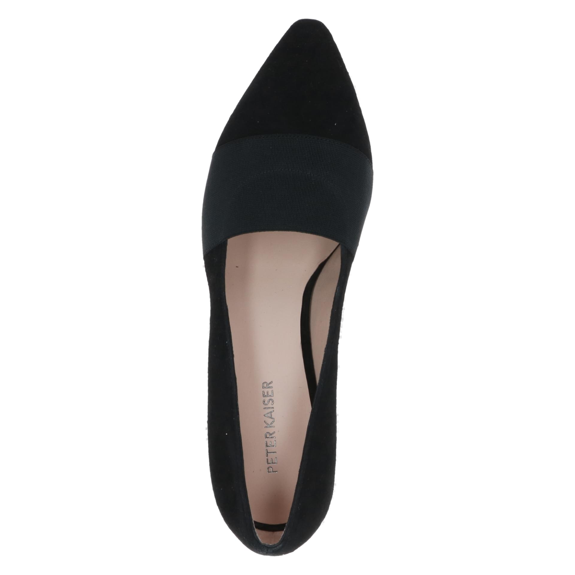 Peter Kaiser Napoli in Black Suede, bovenaanzicht (SKU 9-74242-44--004)