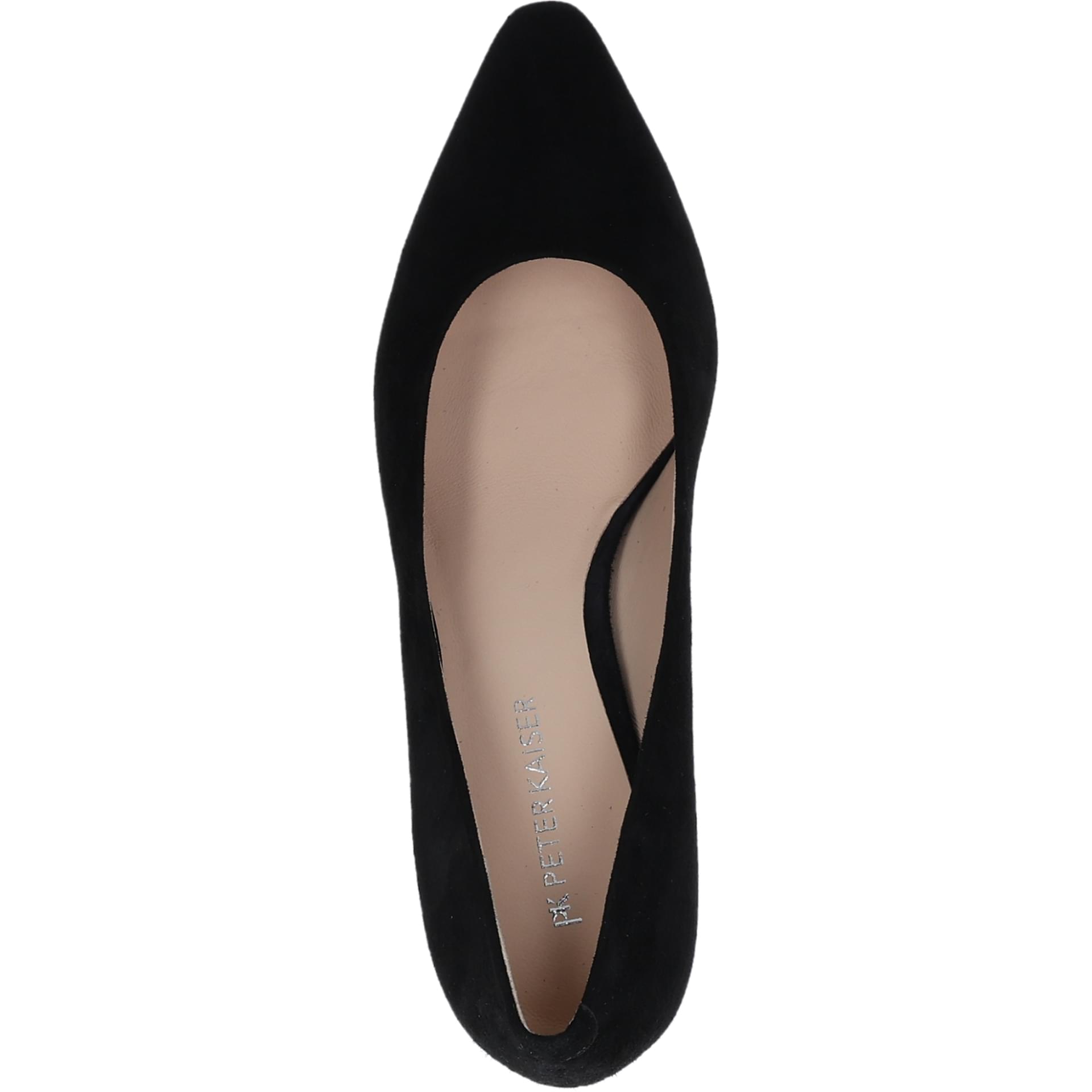 Peter Kaiser Pisa Hakken in Black Suede, bovenaanzicht (SKU 9-72444-44--004)