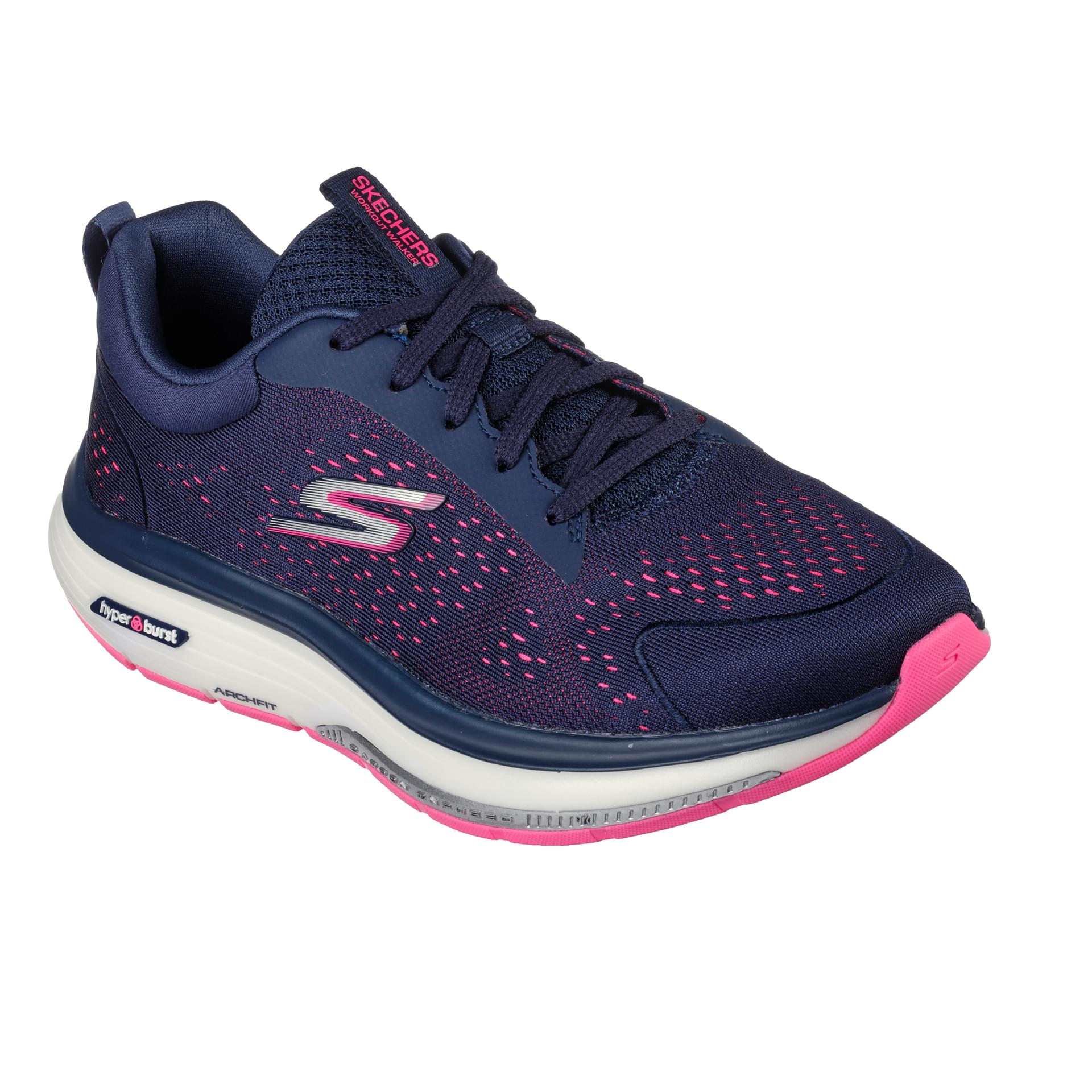 Skechers Go Walk Sneakers 124933 in Navy / Hot Pink