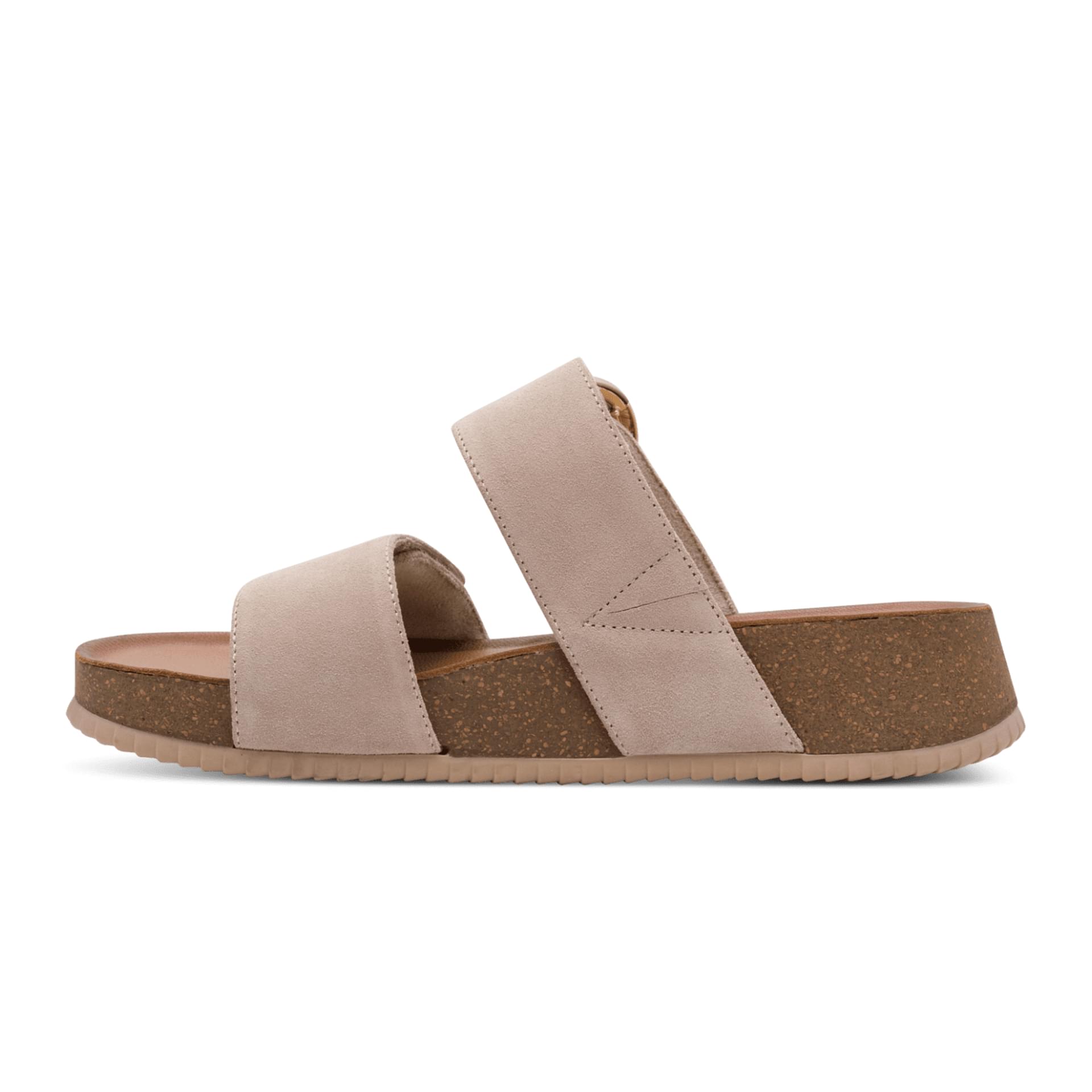 Tamaris Comfort Alia Slippers leer in Beige Suede, binnenzijde (SKU 8-87212-46--402)