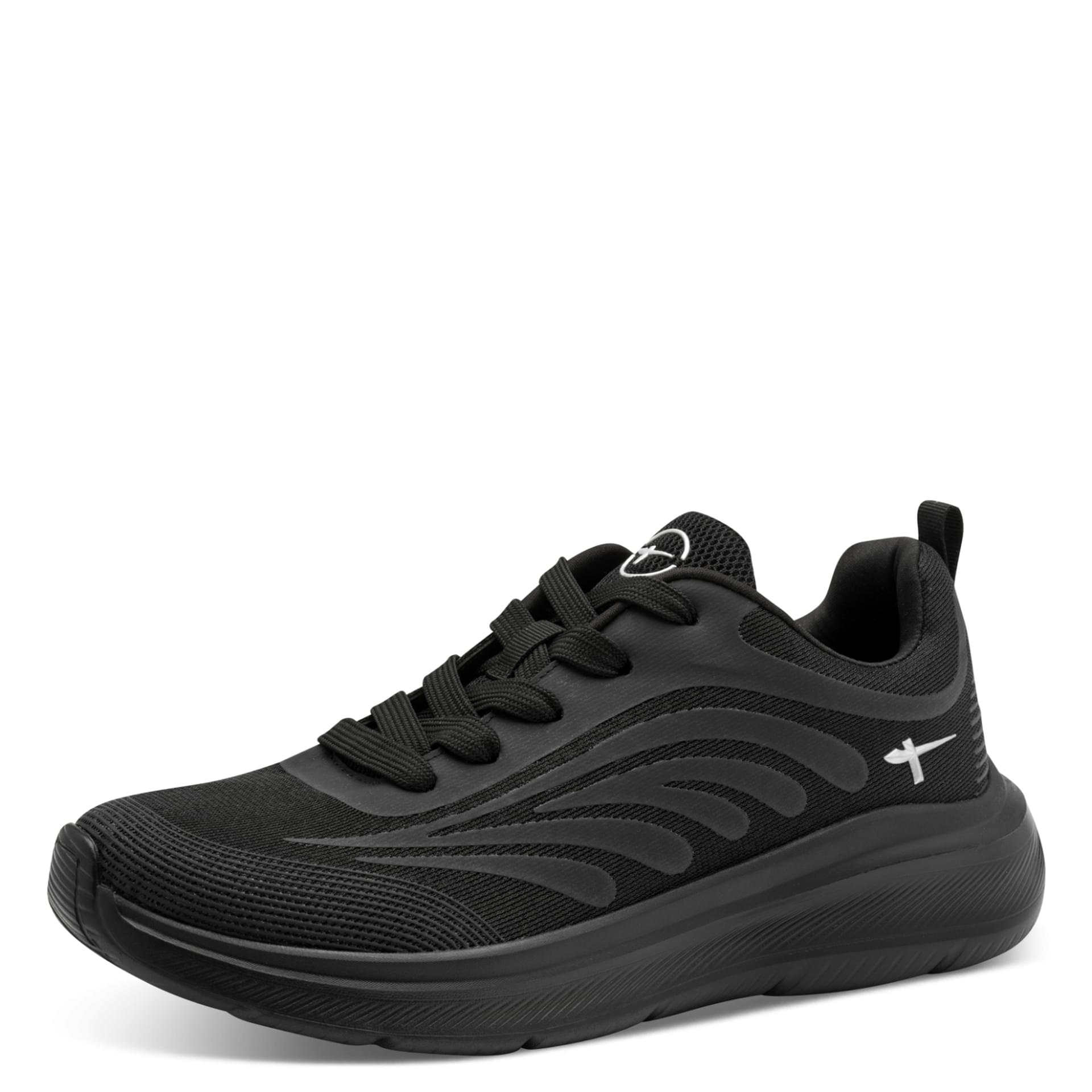 Tamaris Comfort Amelie Sneakers in Black, driekwartaanzicht (SKU 8-83710-42--001)