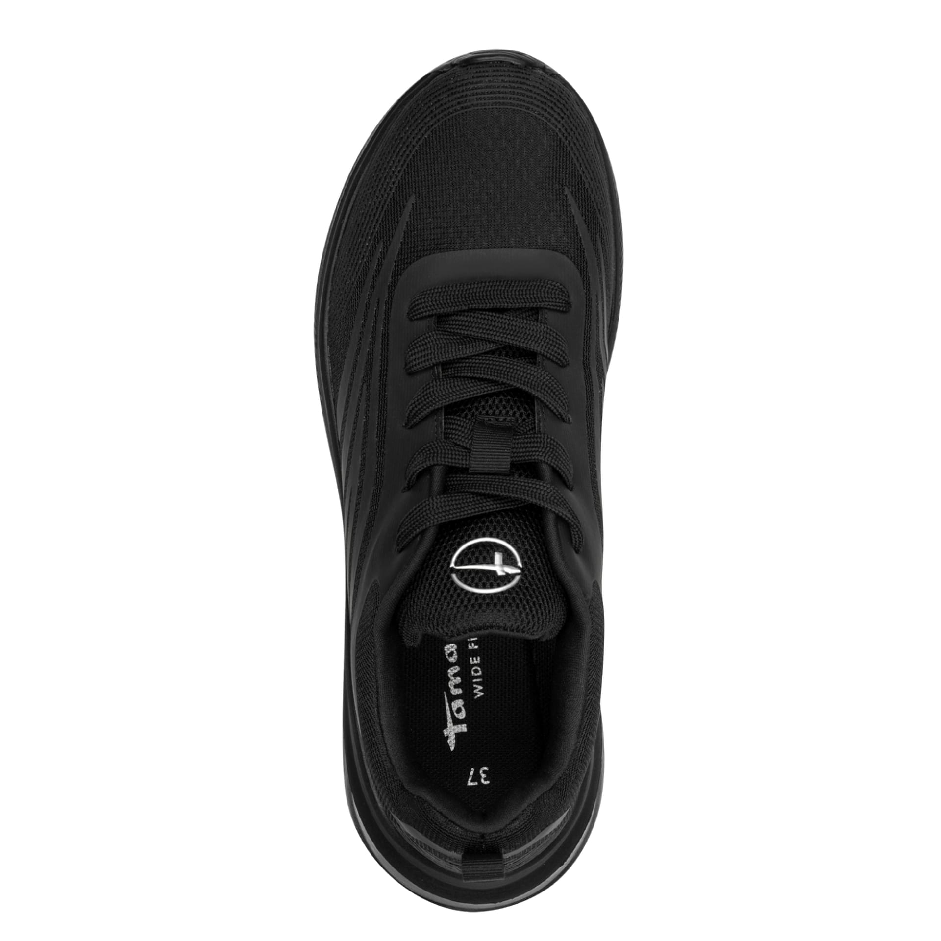 Tamaris Comfort Amelie Sneakers in Black, bovenaanzicht (SKU 8-83710-42--001)