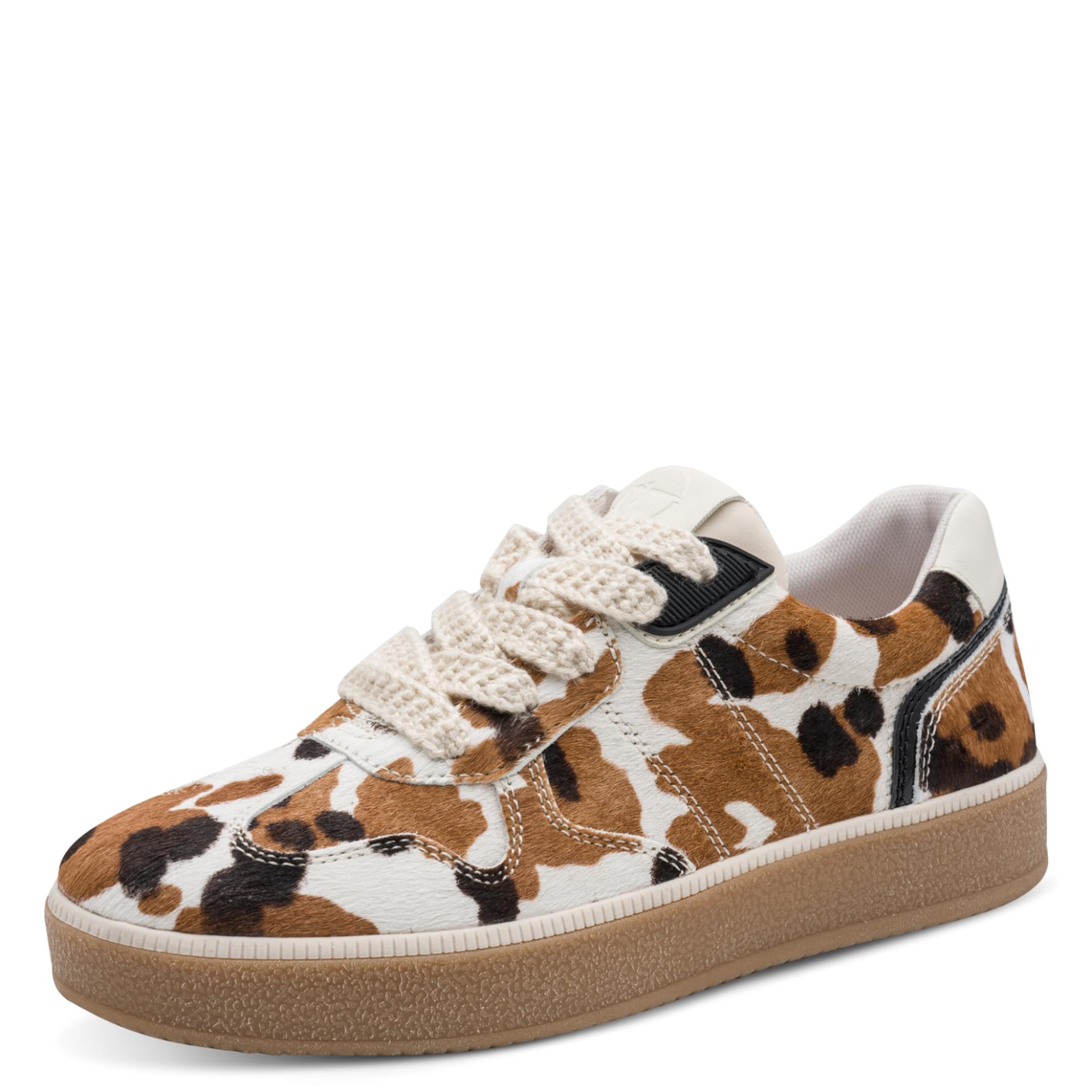 Tamaris Comfort Anne Sneakers leer in Cow, driekwartaanzicht (SKU 8-83738-47--132)
