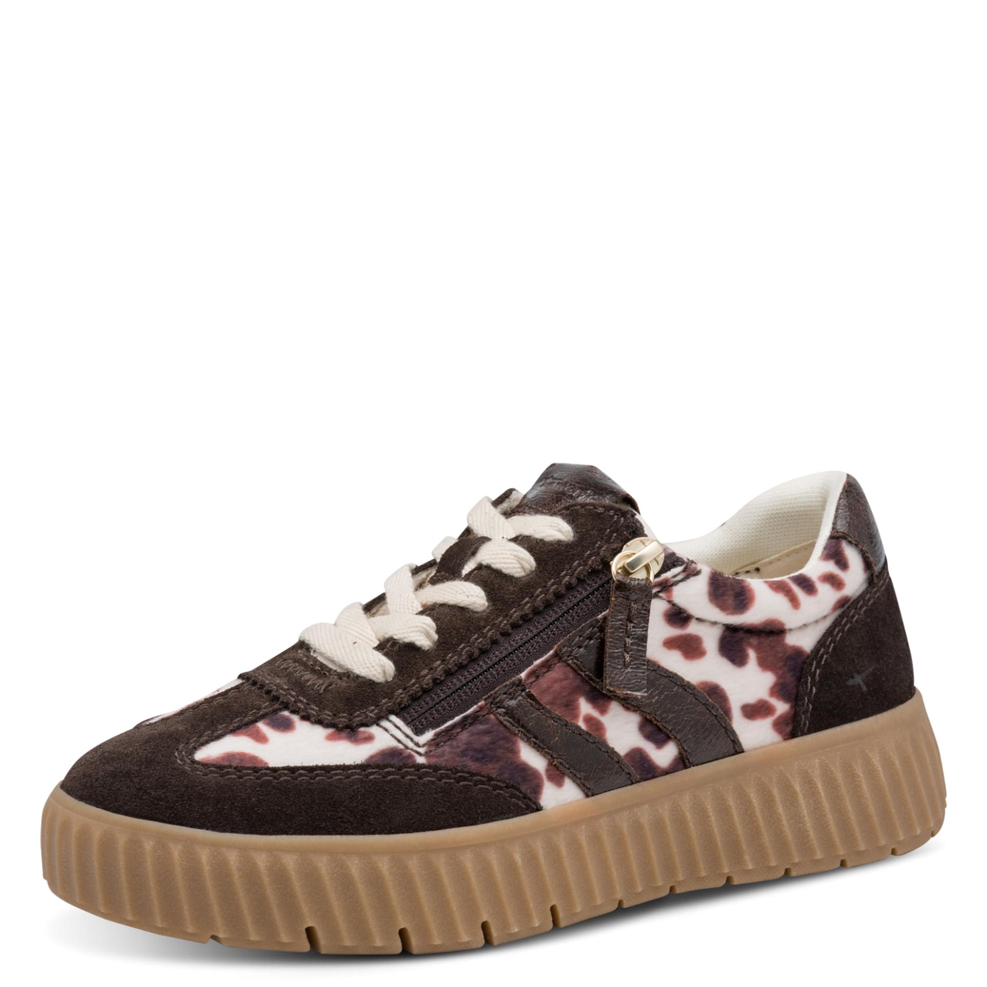 Tamaris Comfort Anne Sneakers in Cow, driekwartaanzicht (SKU 8-83739-47--132)