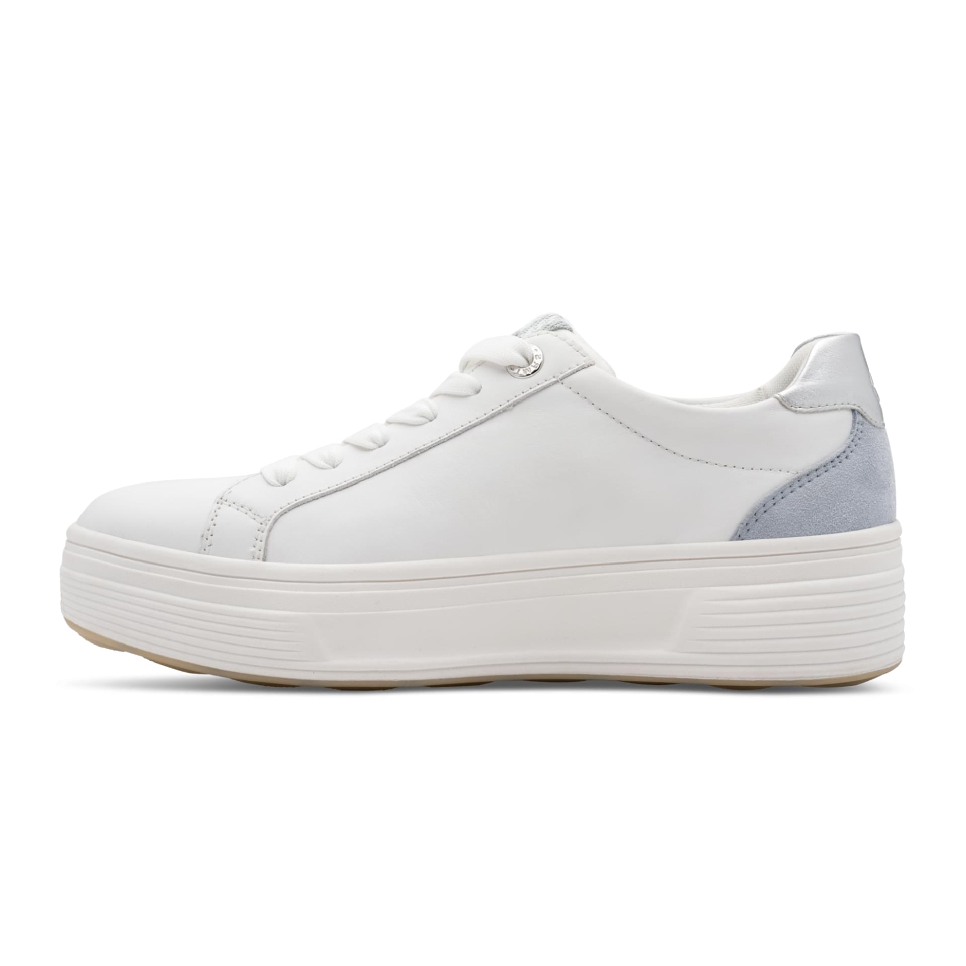 Tamaris Comfort Ava Sneakers in White/Blue, inner side (SKU 8-83716-44--111)