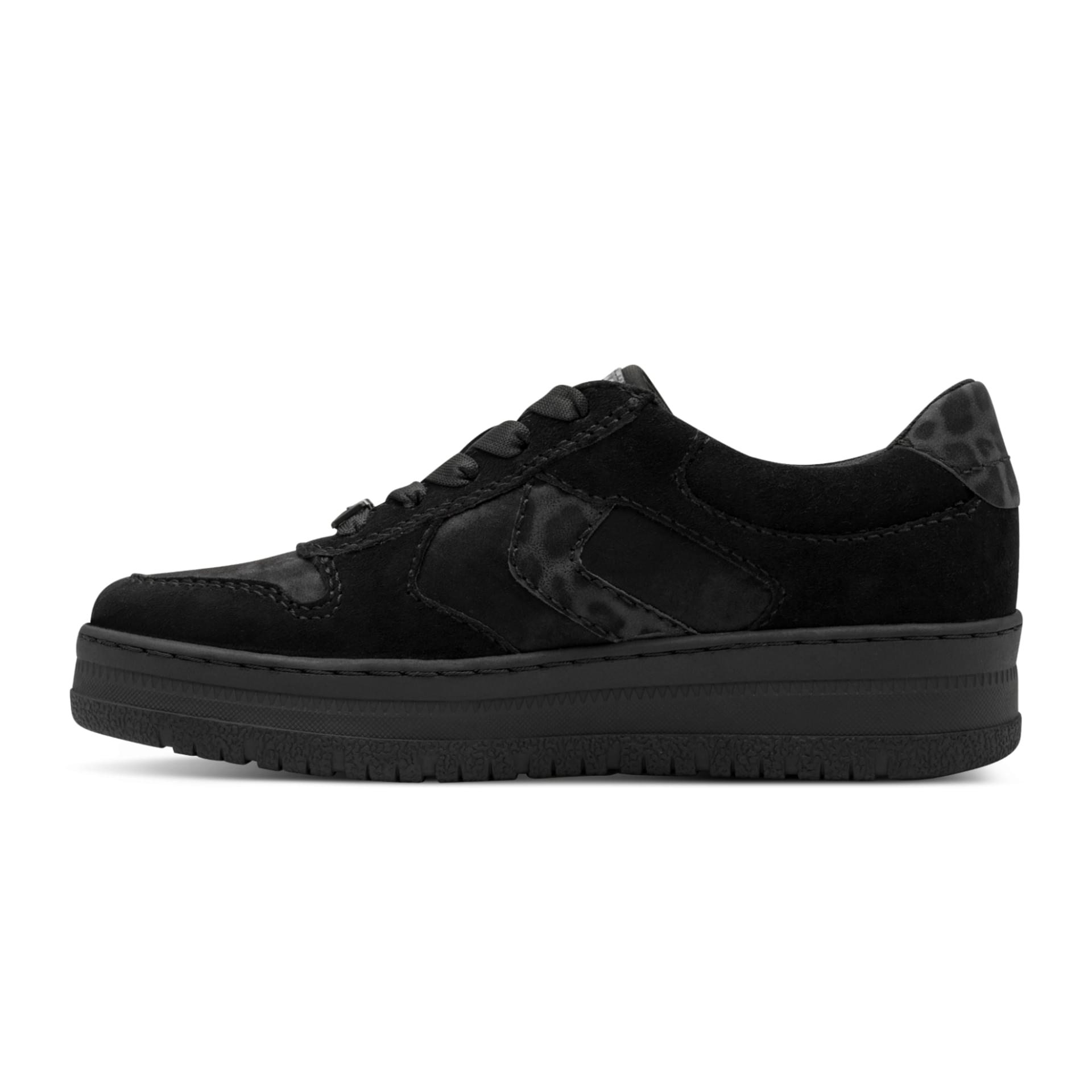 Tamaris Comfort Ava Sneakers in Black Comb, côté intérieur (SKU 8-83717-45--098)
