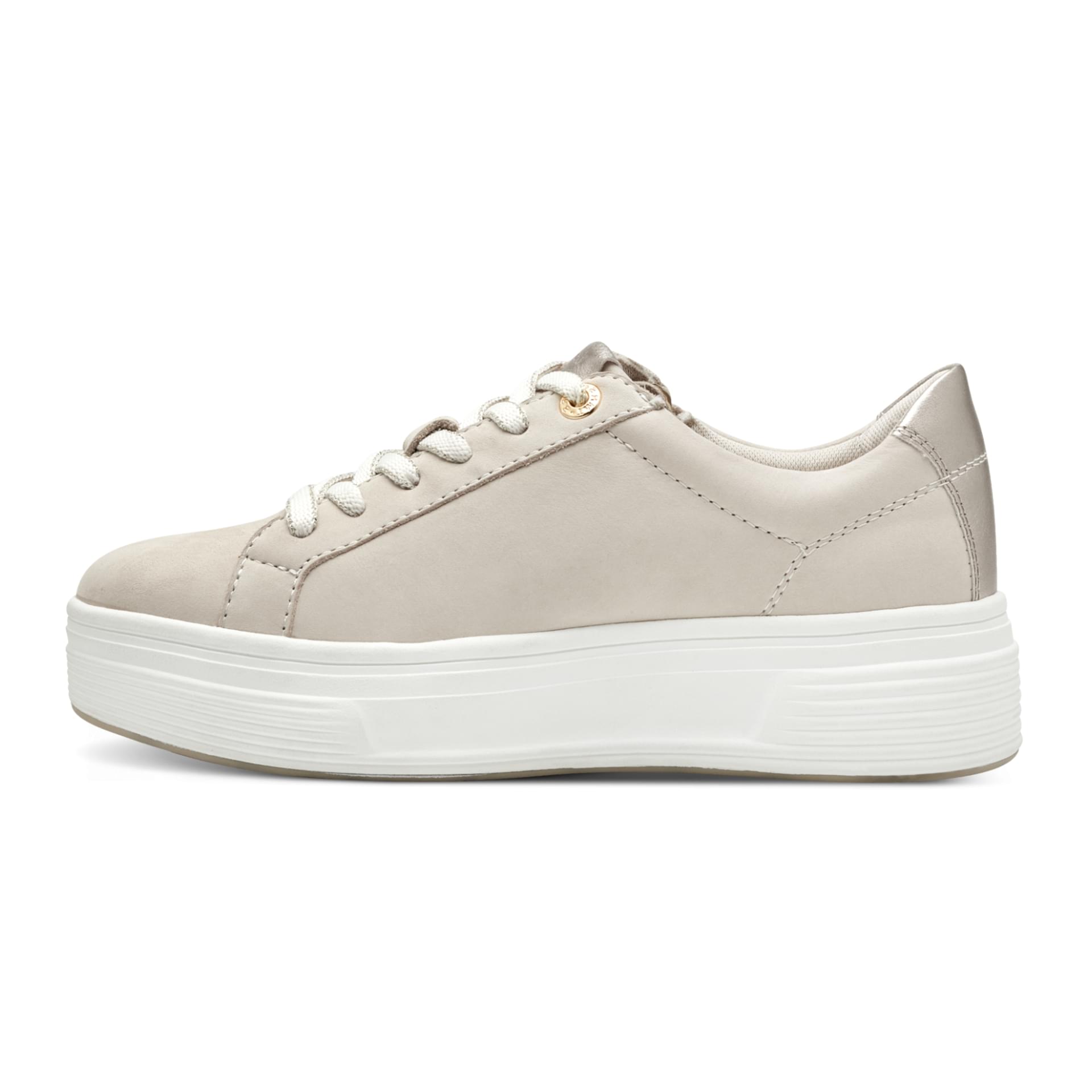 Tamaris Comfort Ava Sneakers in Beige Nubuk, inner side (SKU 8-83726-44--403)