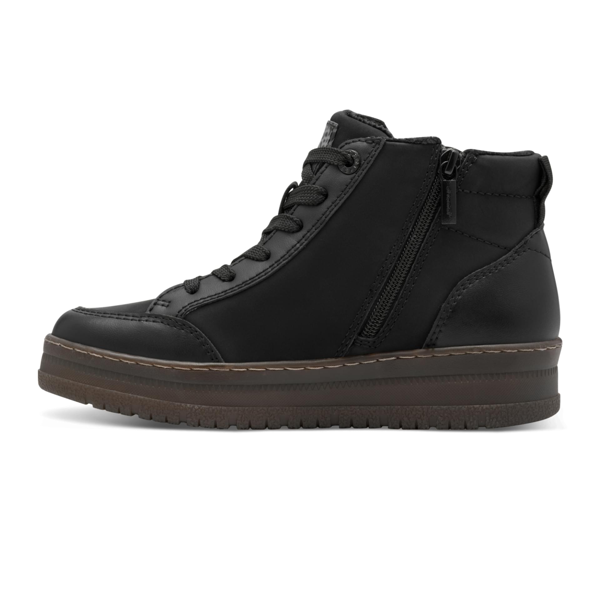 Tamaris Comfort Ava Bottines in Black Comb, côté intérieur (SKU 8-85212-45--098)