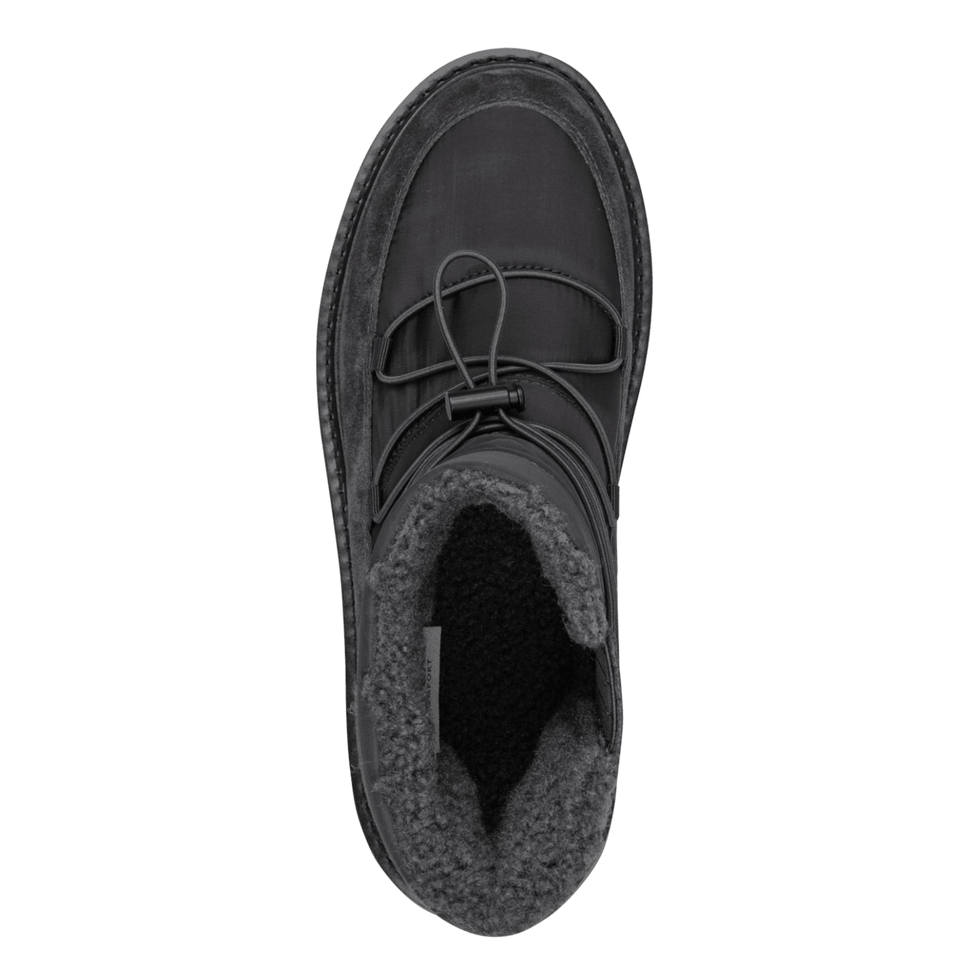 Tamaris Comfort Belly Ankle Boots in Anthracite, top view (SKU 8-86204-47--215)