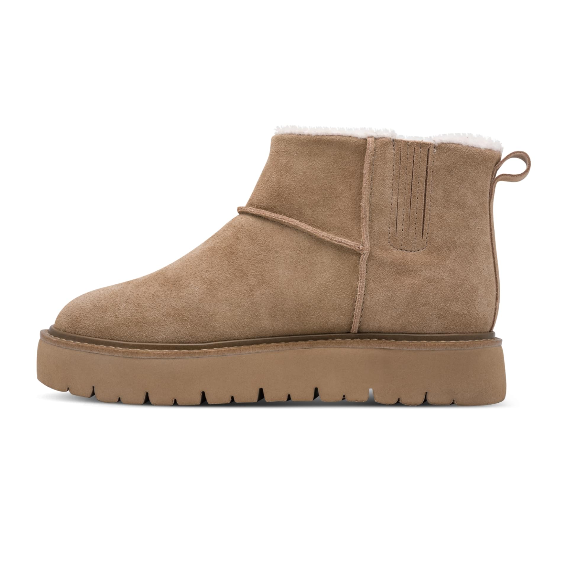 Tamaris Comfort Belly Enkellaarsjes leer in Camel, binnenzijde (SKU 8-86410-47--310)