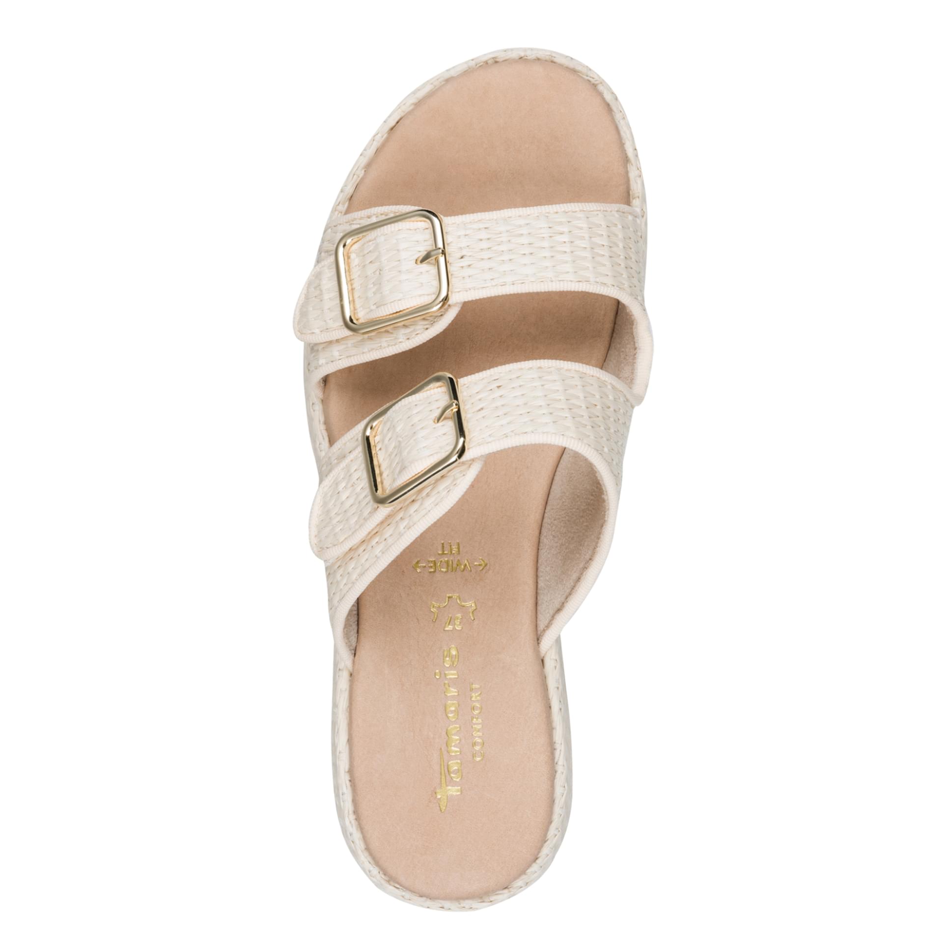 Tamaris Comfort Buno Instappers in Ivory, bovenaanzicht (SKU 8-87211-46--411)
