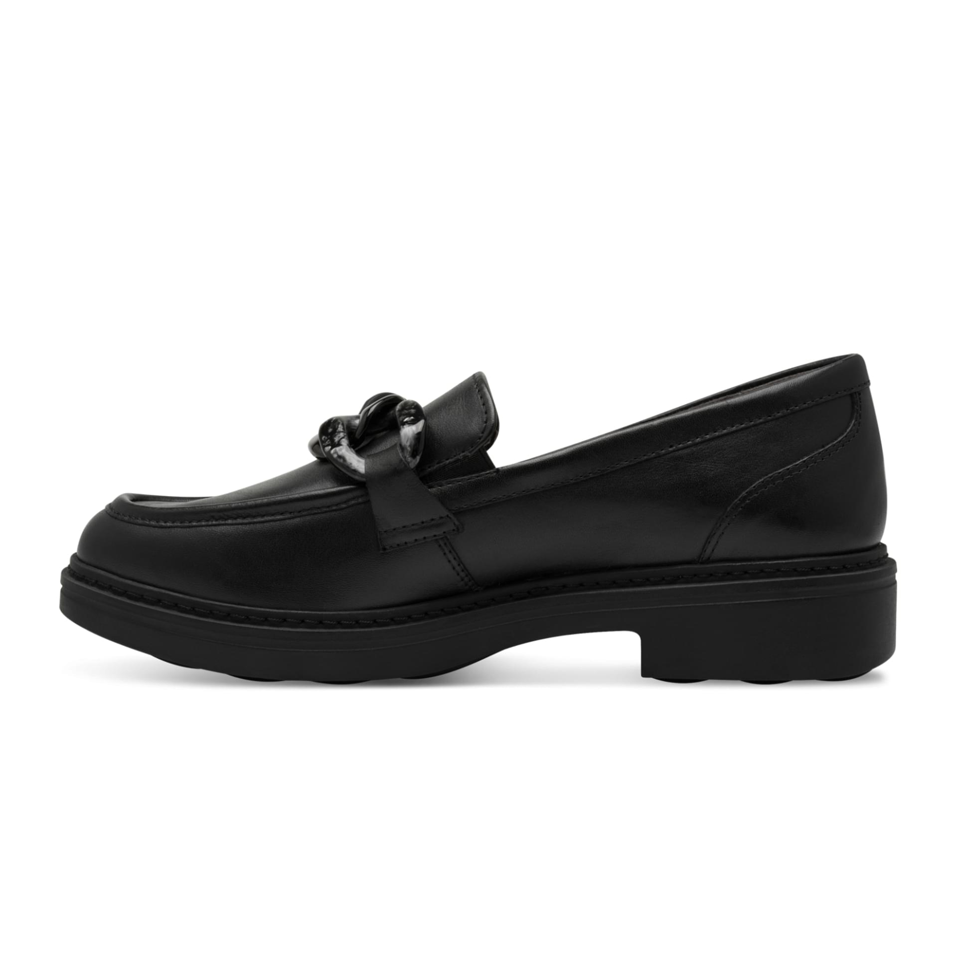 Tamaris Comfort Buta Mules in Black Nappa, côté intérieur (SKU 8-84303-44--022)