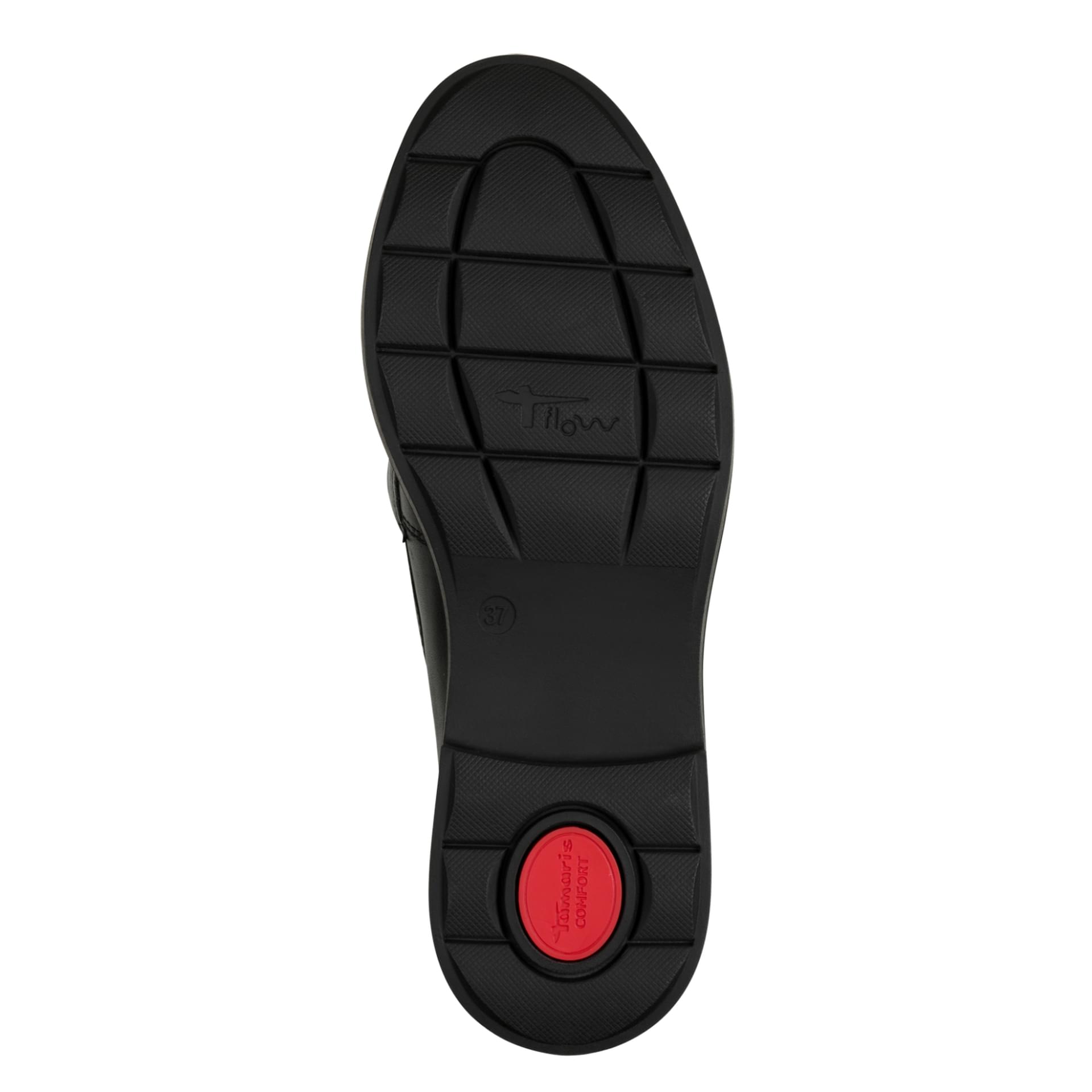 Tamaris Comfort Buta Mules in Black Nappa, semelle (SKU 8-84303-44--022)