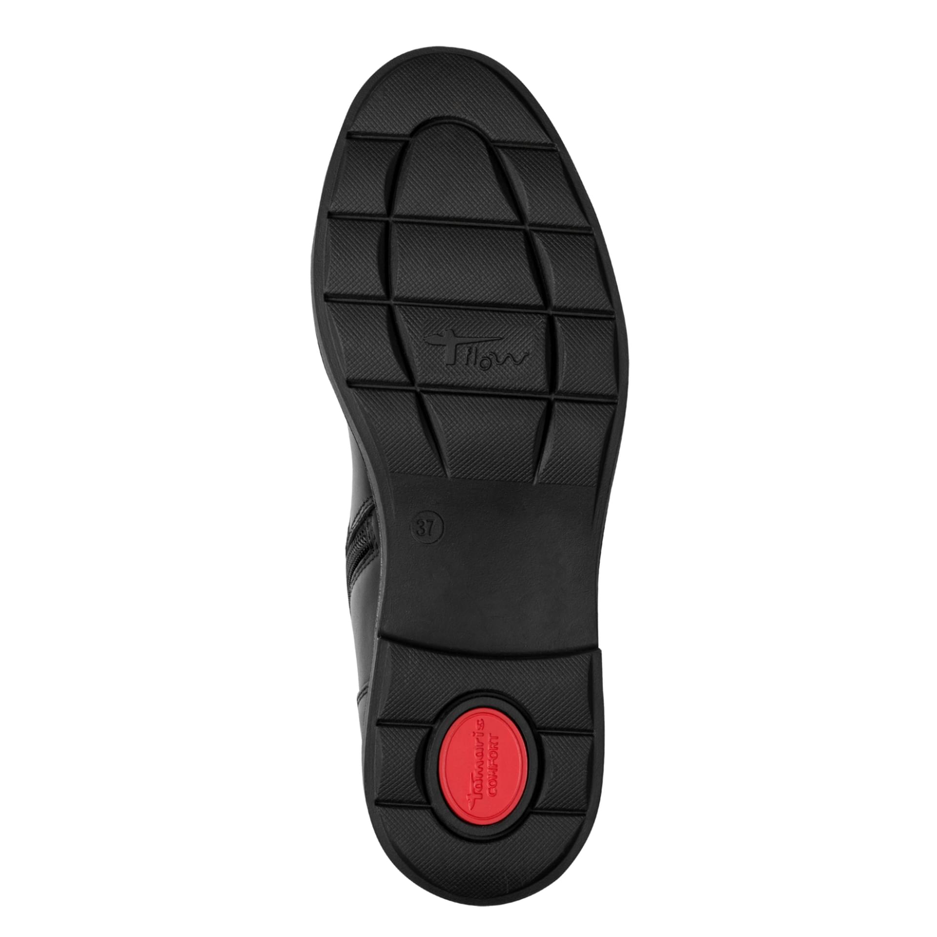 Tamaris Comfort Buta Enkellaarsjes leer in Black, zool (SKU 8-85107-43--001)
