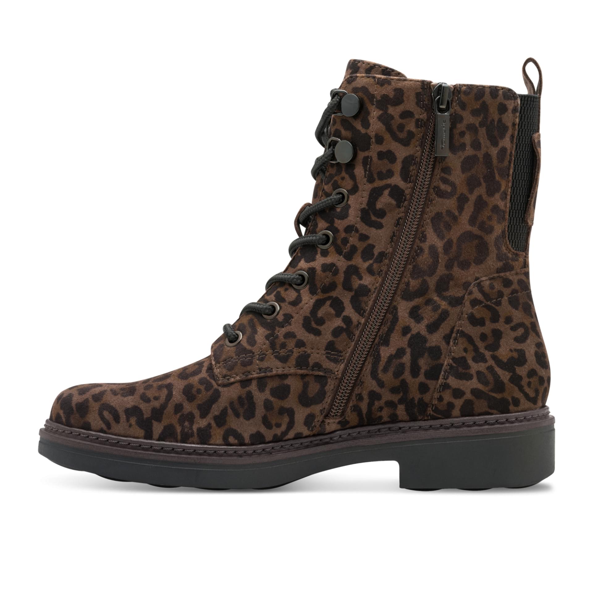 Tamaris Comfort Buta Bottines in Dark Leopard, côté intérieur (SKU 8-85107-43--911)