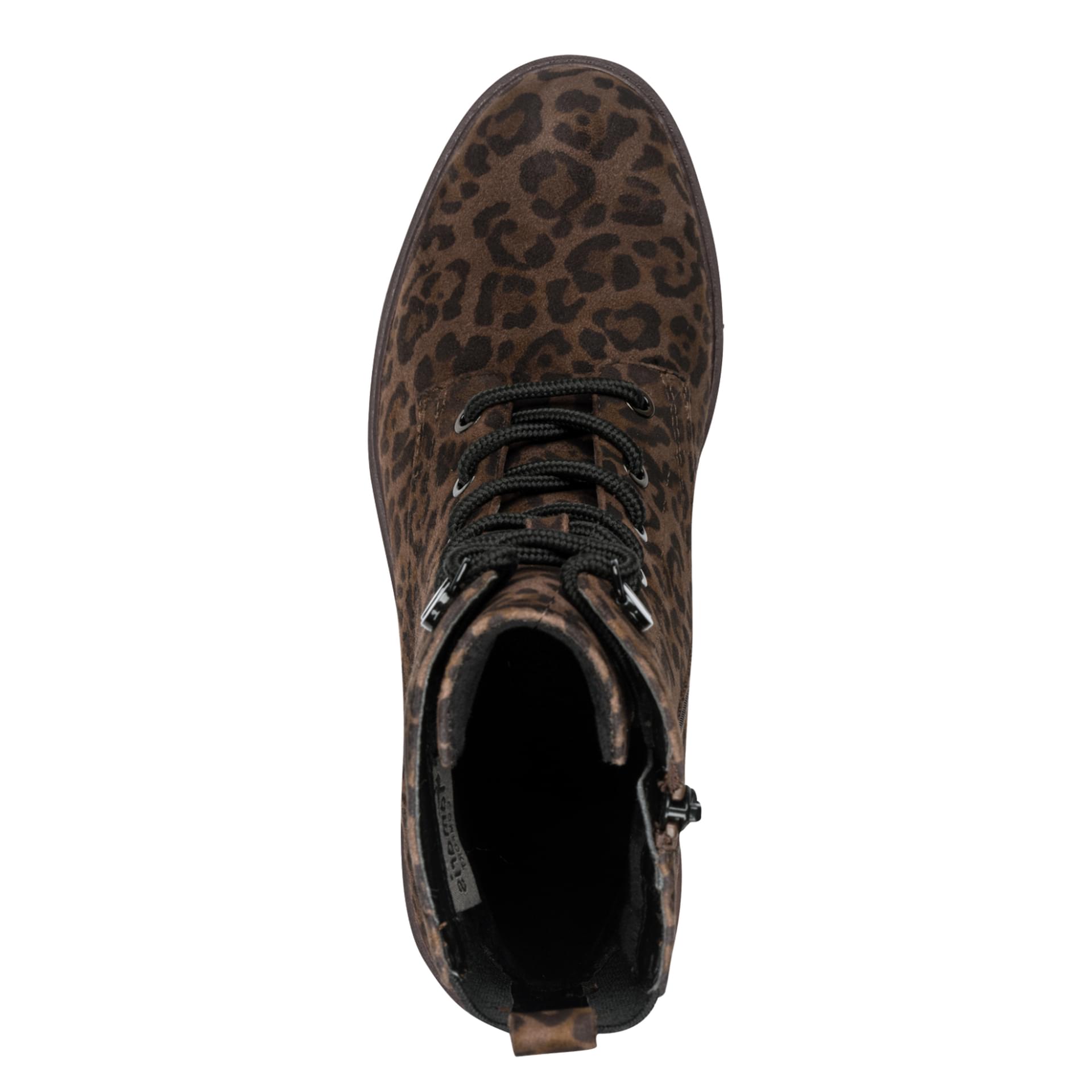 Tamaris Comfort Buta Bottines in Dark Leopard, vue de dessus (SKU 8-85107-43--911)