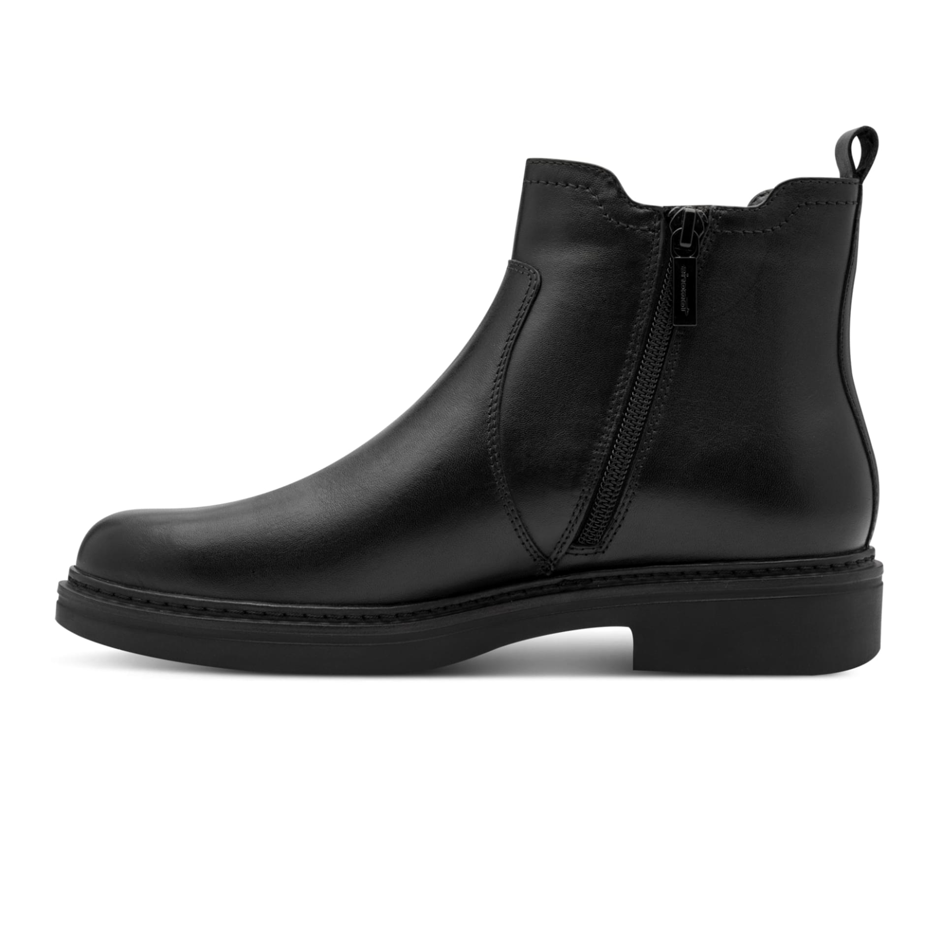 Tamaris Comfort Buta Chelsea Boots in Black, côté intérieur (SKU 8-85307-43--001)