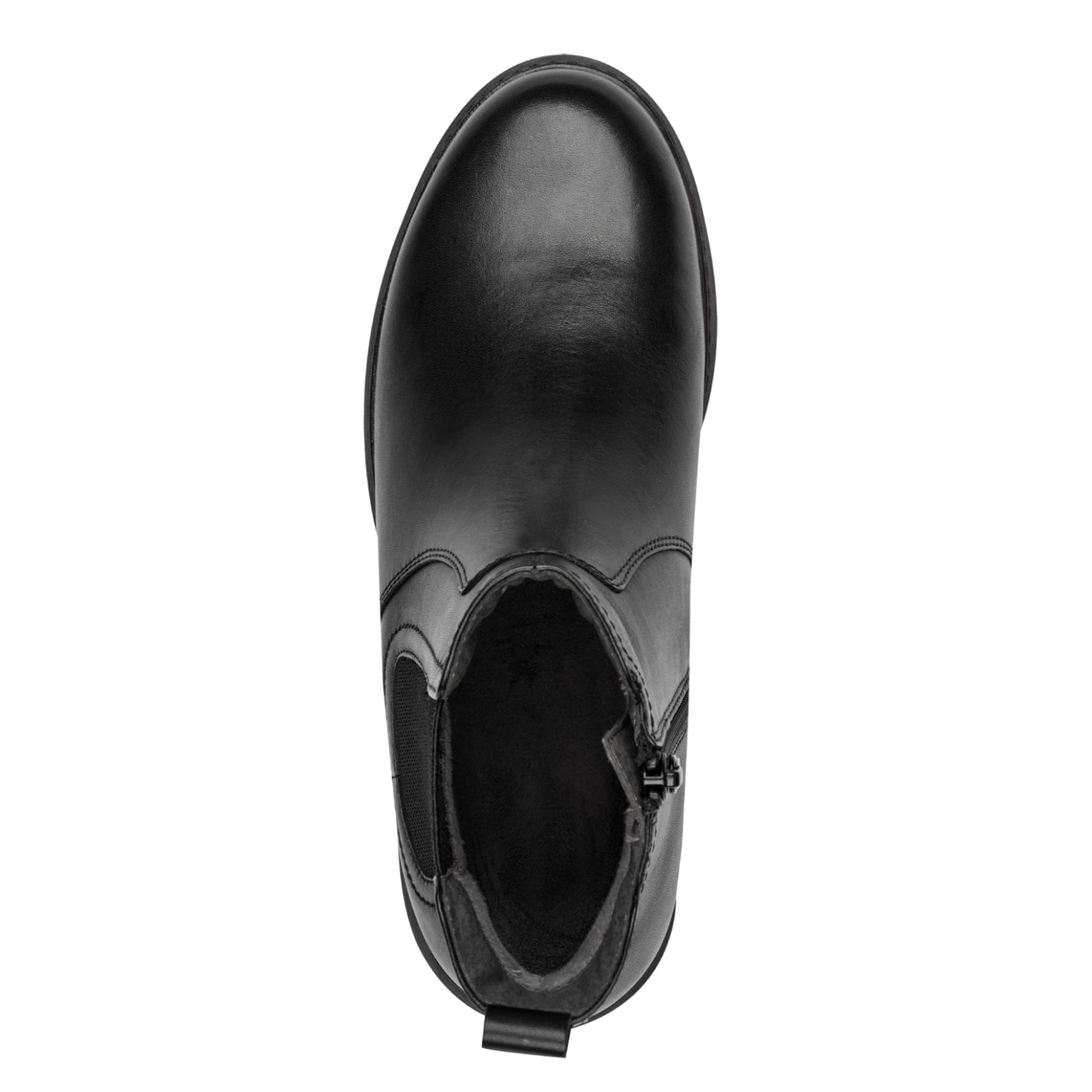 Tamaris Comfort Buta Chelsea Boots in Black, vue de dessus (SKU 8-85307-43--001)