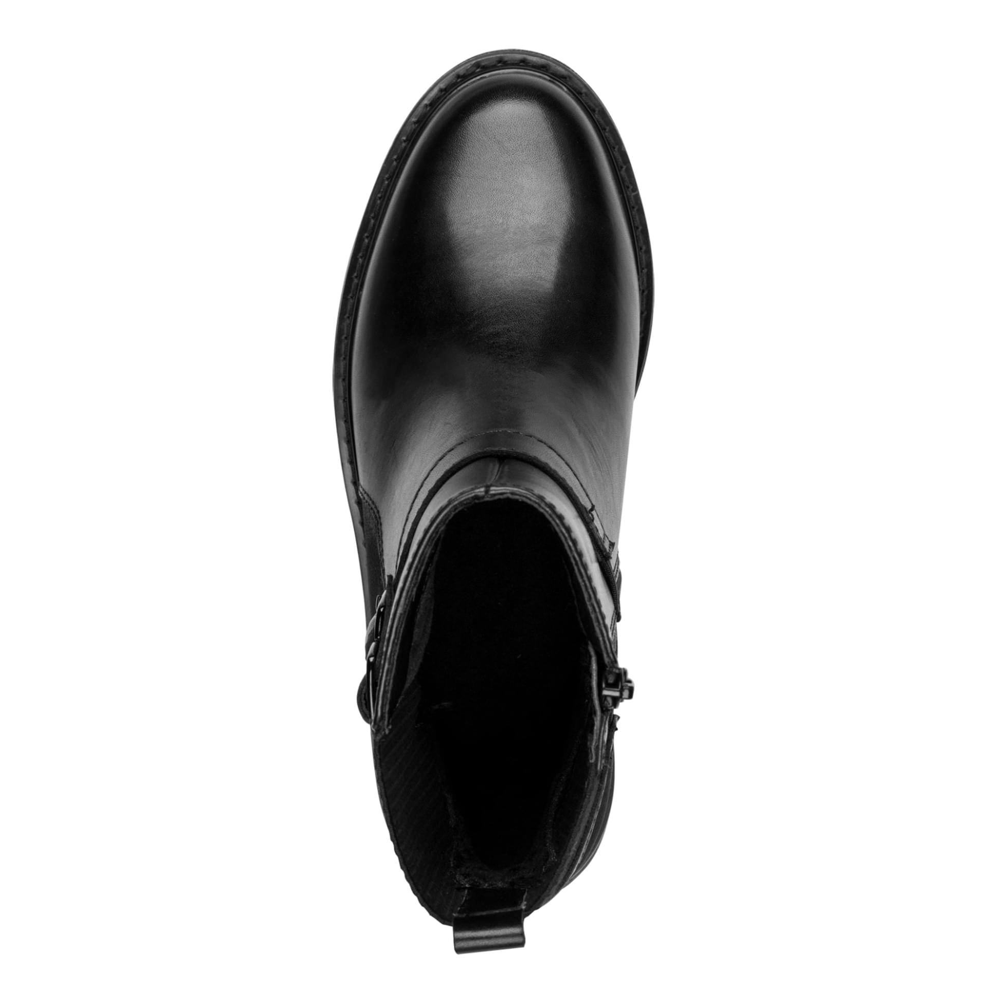 Tamaris Comfort Buta Ankle Boots in Black, top view (SKU 8-85407-45--001)