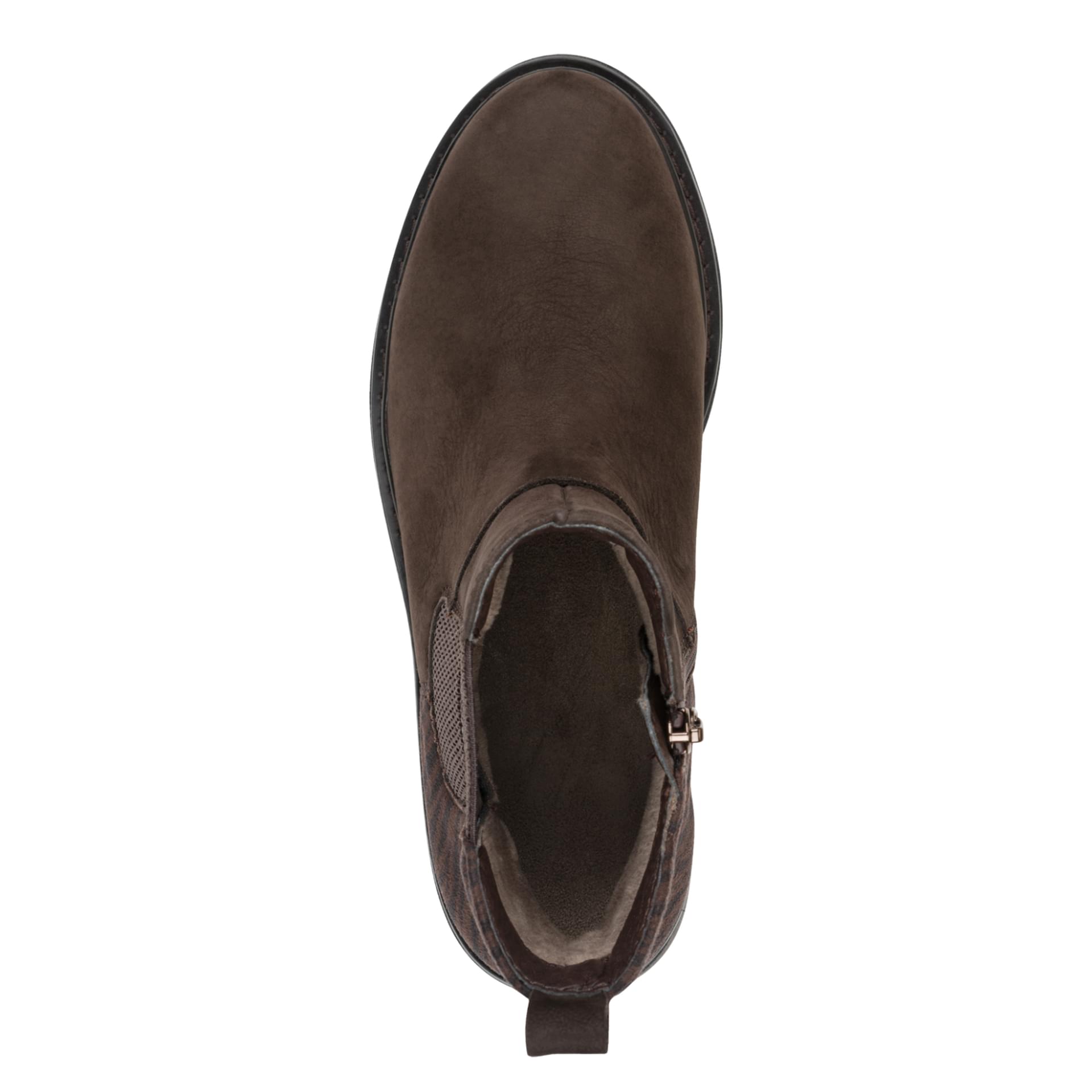 Tamaris Comfort Buta Chelsea Boots in Mocca Comb, vue de dessus (SKU 8-85421-45--394)