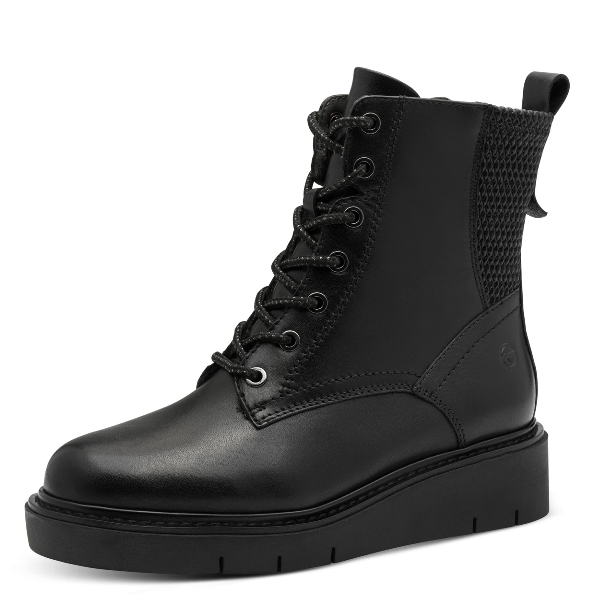 Tamaris Comfort Cora Bottines in Black, vue trois-quarts (SKU 8-85201-45--001)