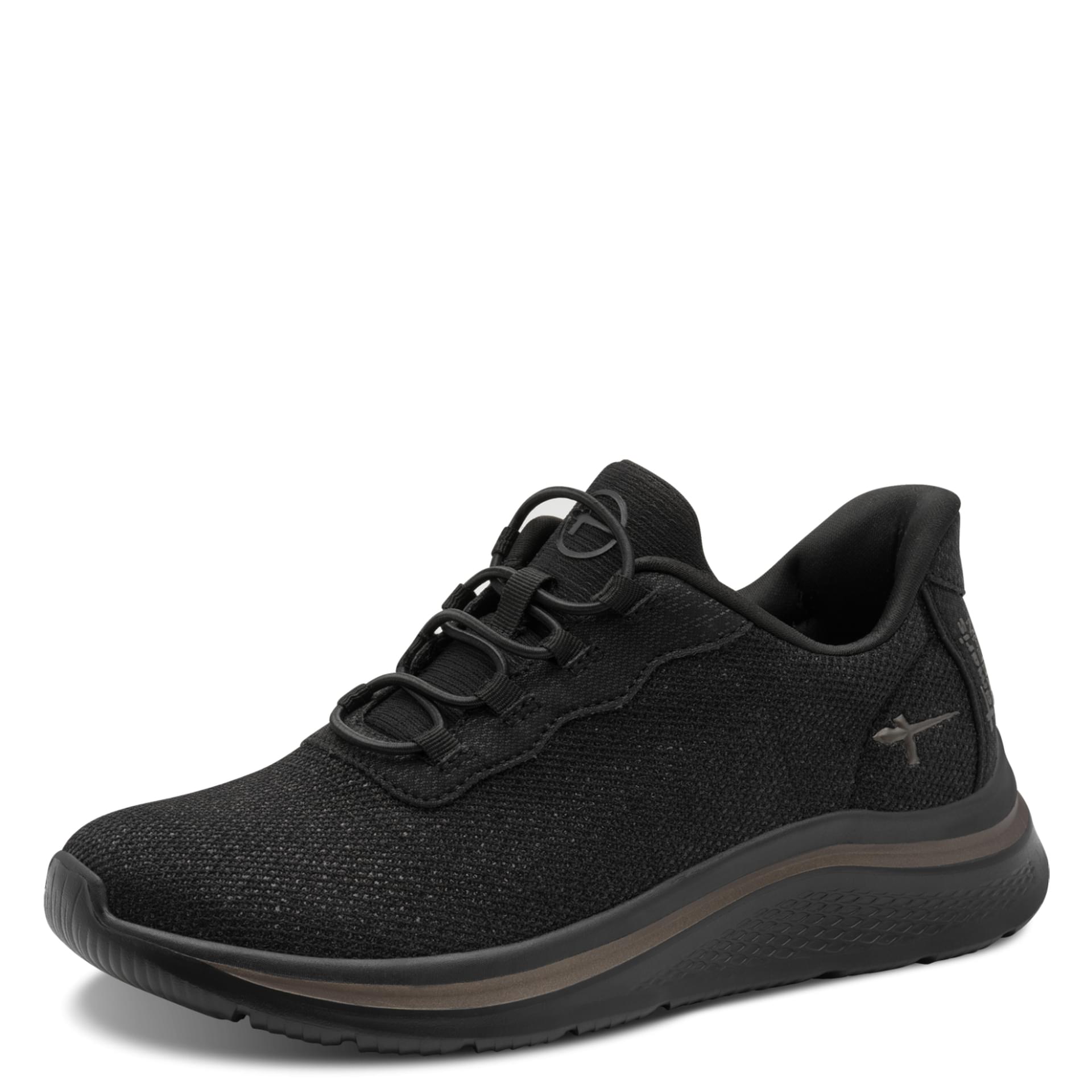Tamaris Comfort Daisy Sneakers in Black, vue trois-quarts (SKU 8-83726-45--001)