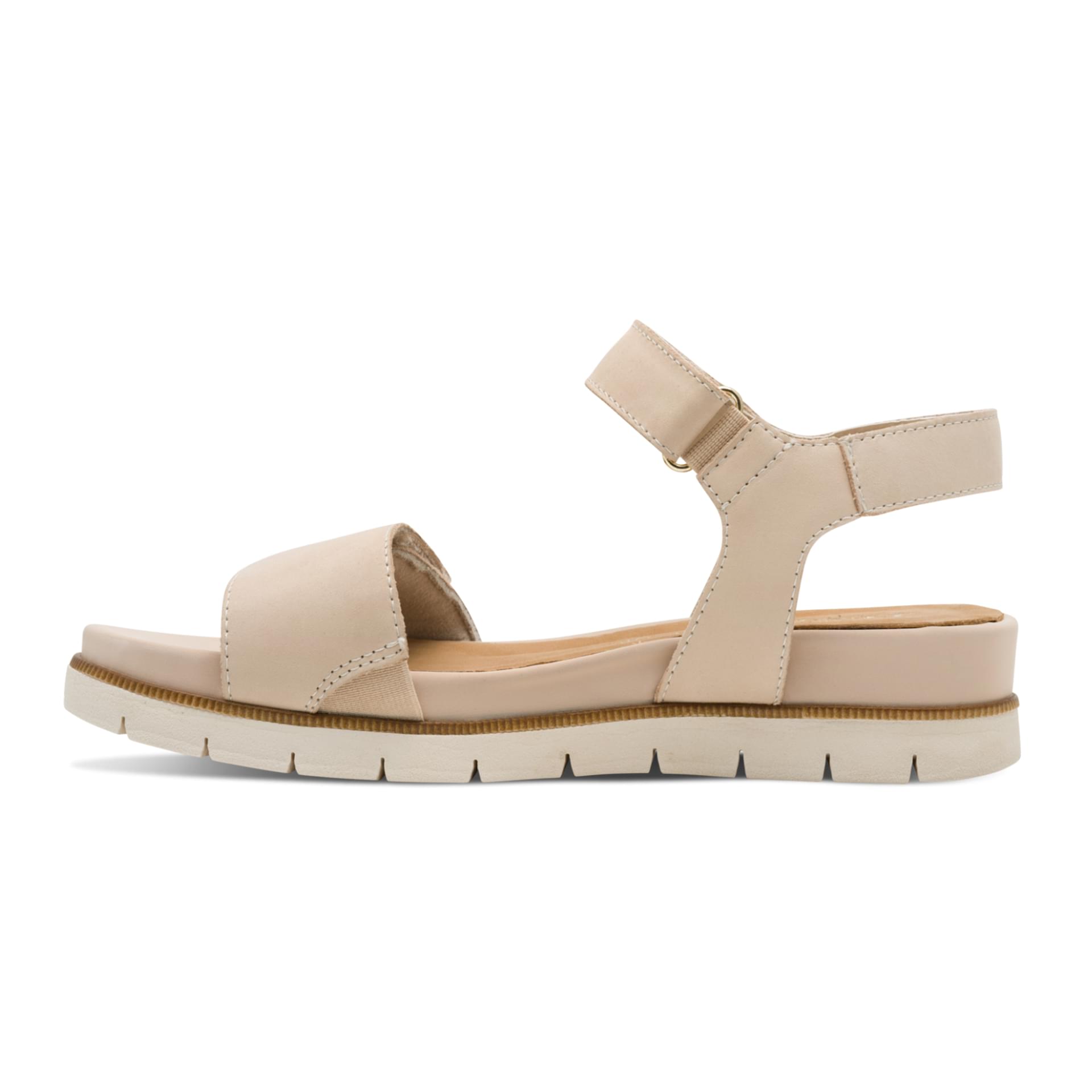 Tamaris Comfort Delia Sandalen in Beige Nubuk, binnenzijde (SKU 8-88710-42--403)