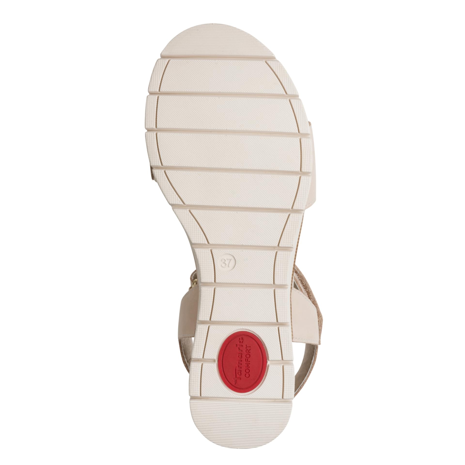 Tamaris Comfort Delia Sandalen in Beige Nubuk, zool (SKU 8-88710-42--403)