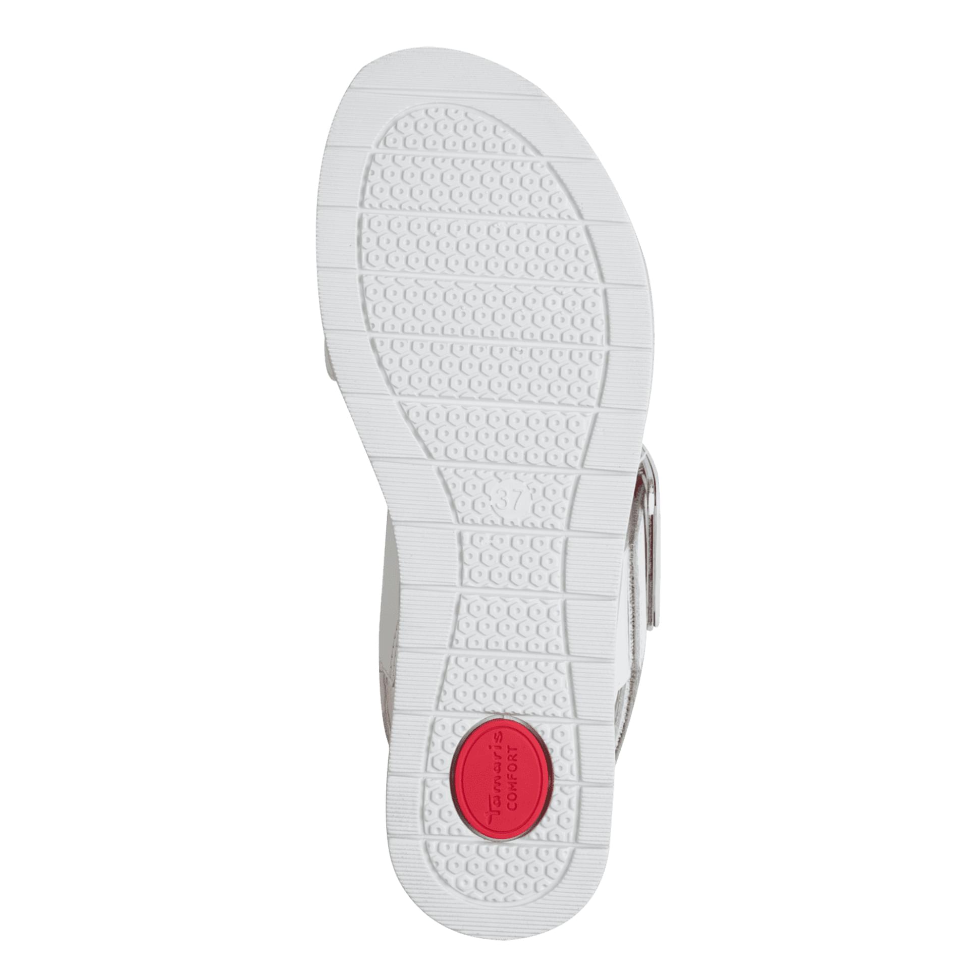 Tamaris Comfort Ella Sandales in White/Silver, semelle (SKU 8-88706-42--191)