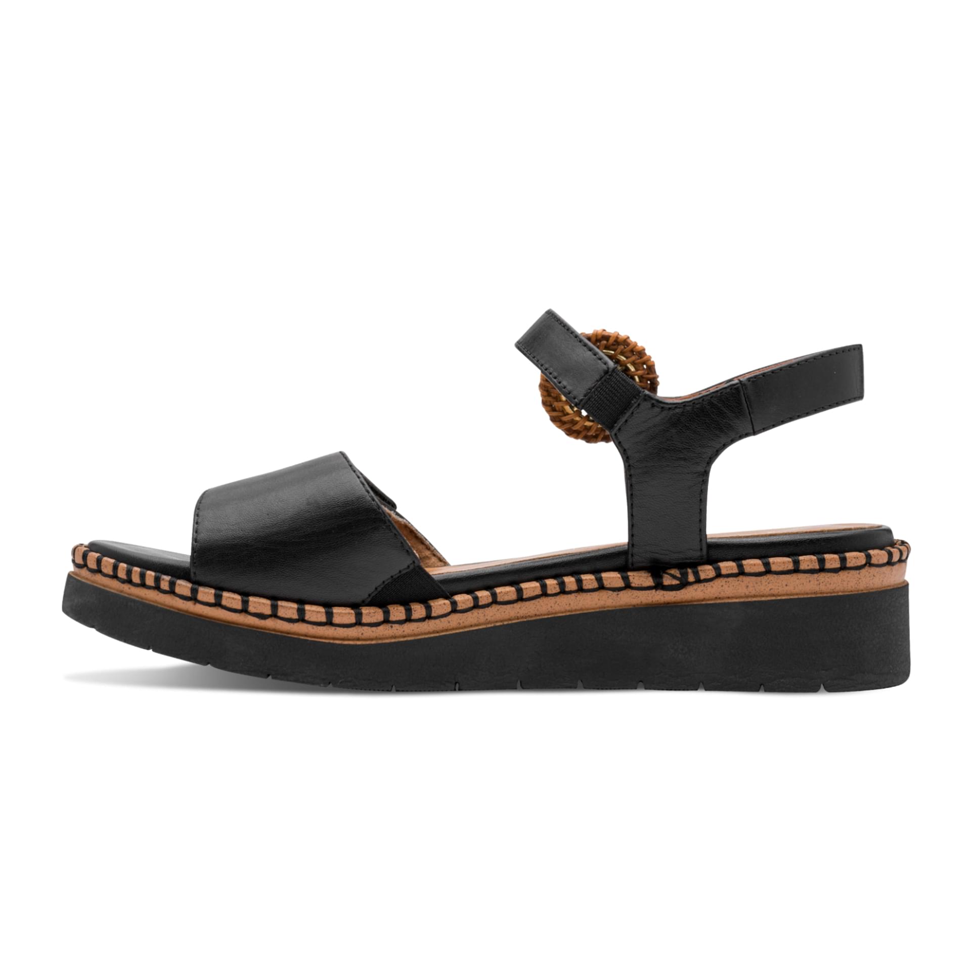 Tamaris Comfort Ella Sandales in Black, côté intérieur (SKU 8-88714-46--001)