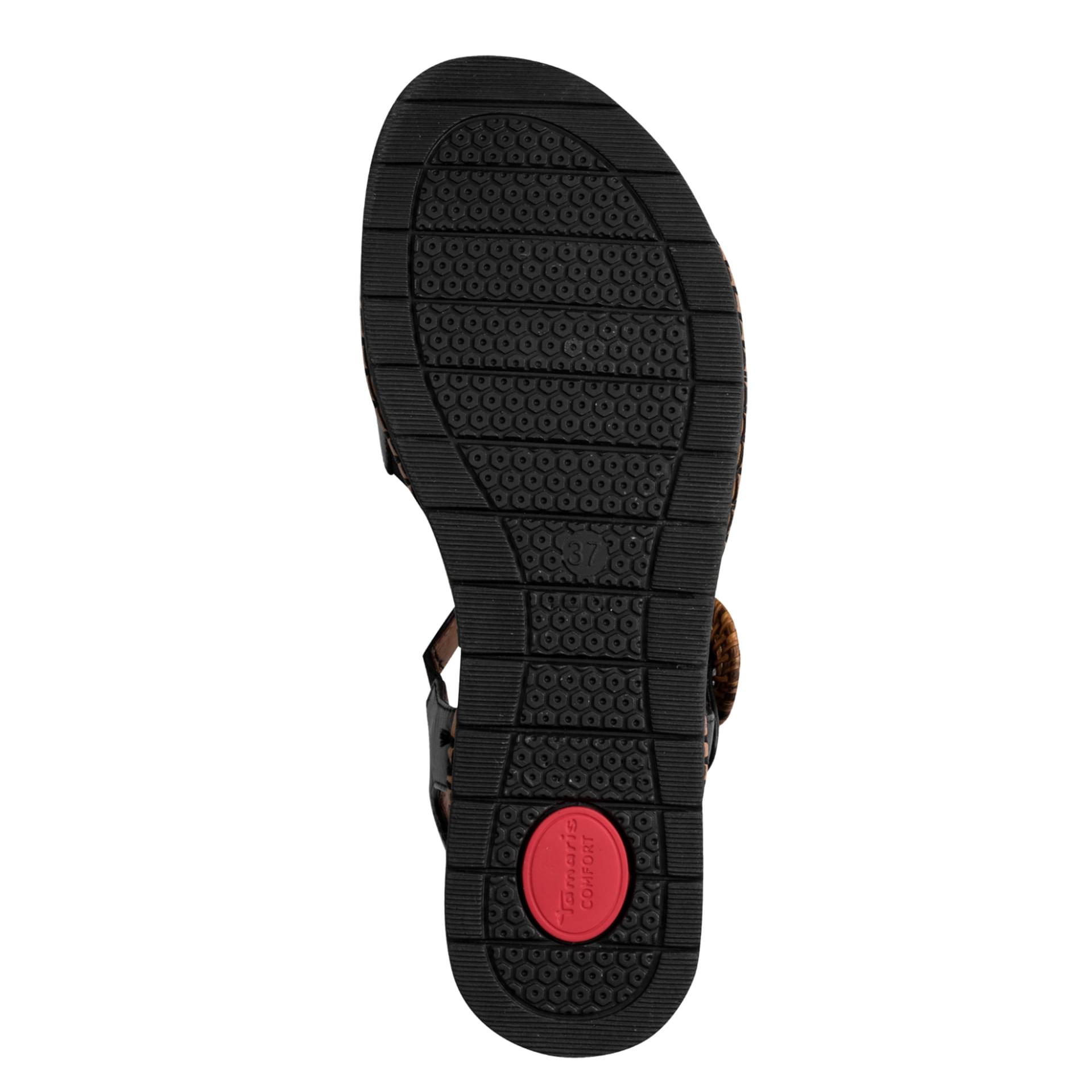 Tamaris Comfort Ella Sandales in Black, semelle (SKU 8-88714-46--001)