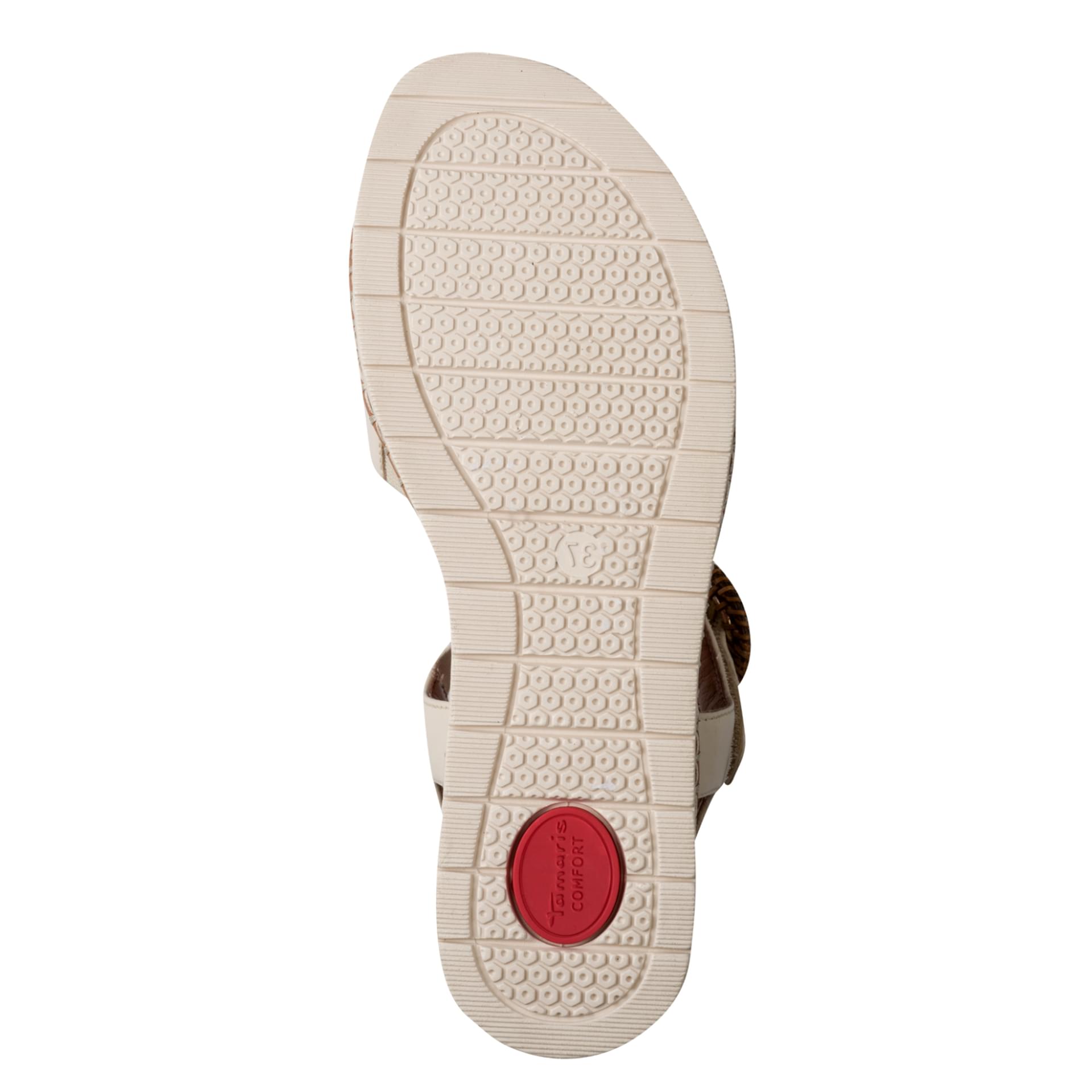 Tamaris Comfort Ella Sandalen leer in Ivory, zool (SKU 8-88714-46--411)