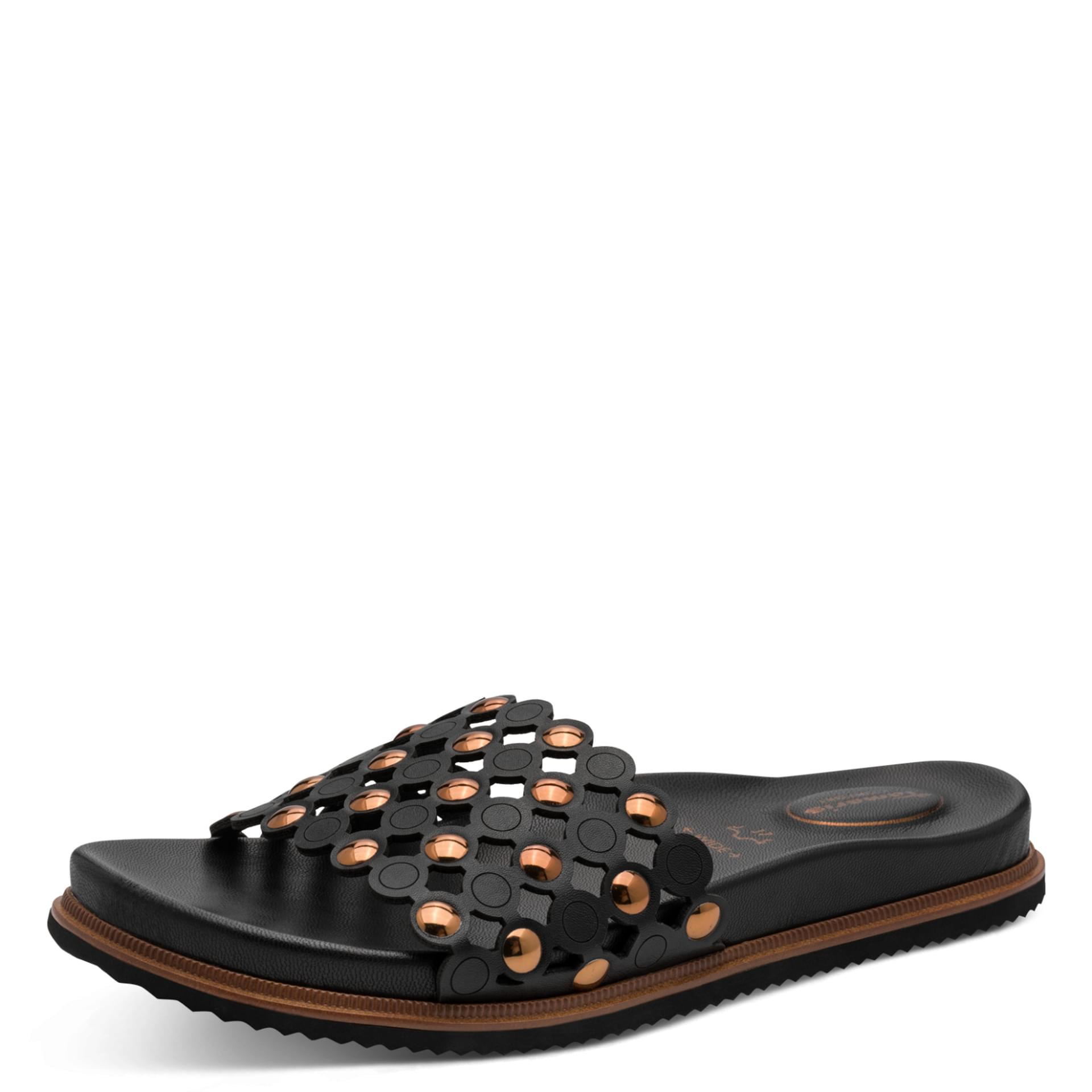 Tamaris Comfort Gafu Flats in Black, three-quarter view (SKU 8-87112-46--001)