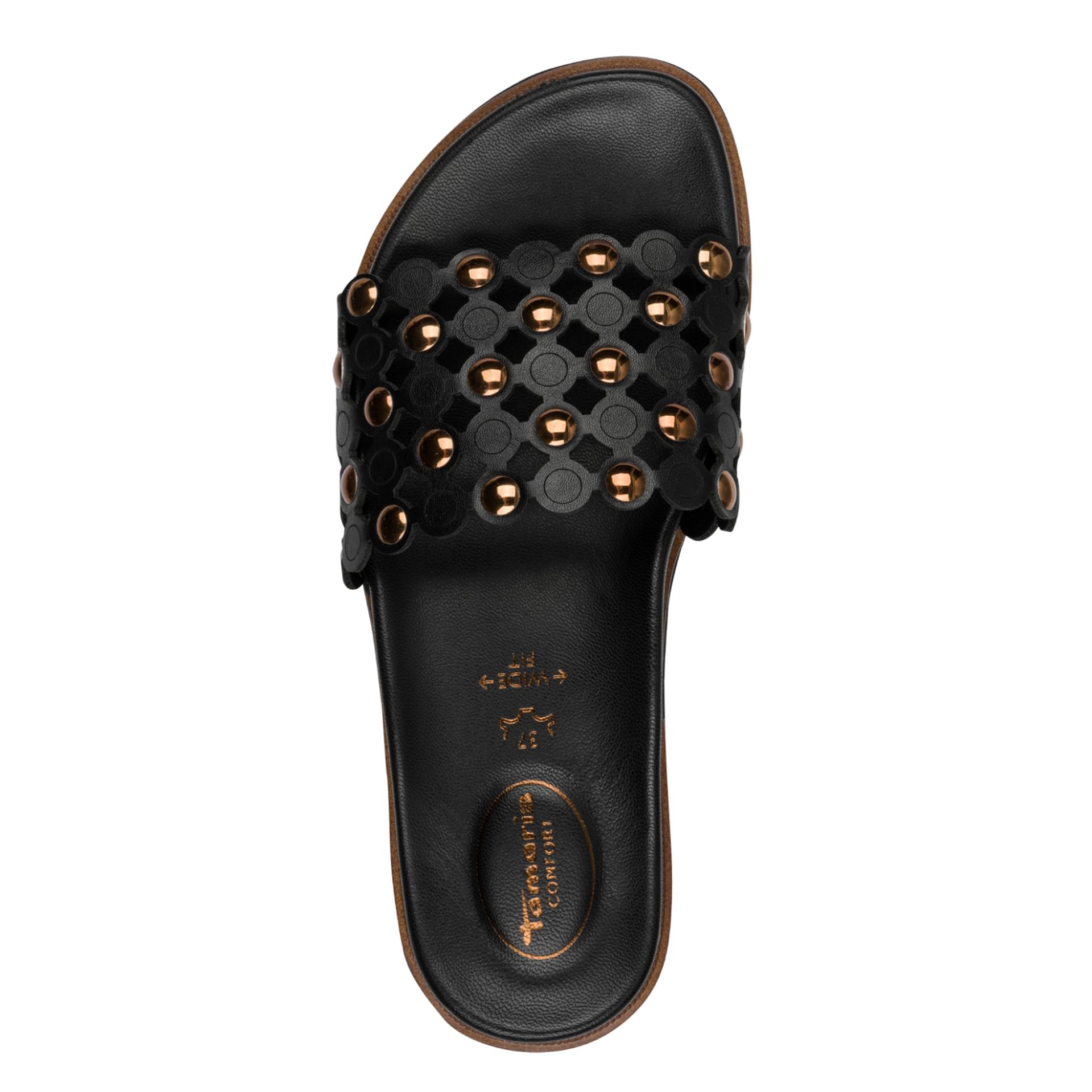 Tamaris Comfort Gafu Flats in Black, top view (SKU 8-87112-46--001)